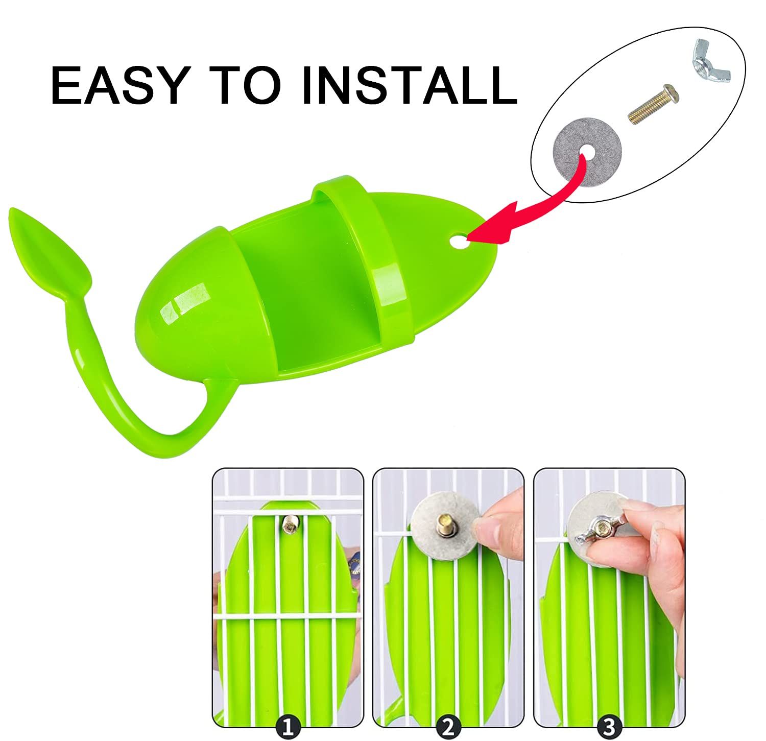 2pcs Plastic Pet Bird Cuttlebone Holder Food Holder view 2