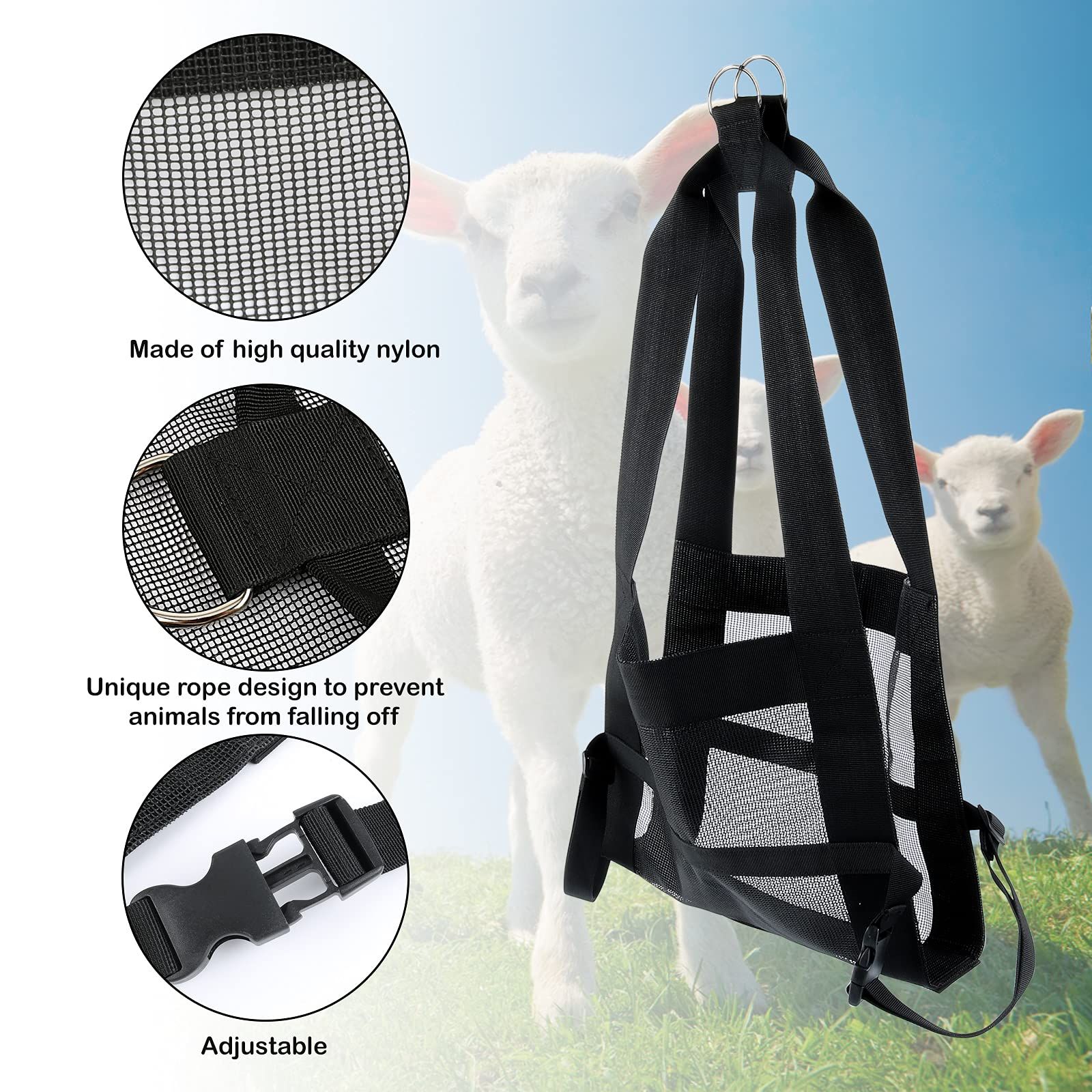 Calf Sling for Weighing Animals- Calf Scale Hanging Weight Scale Sling with view 3