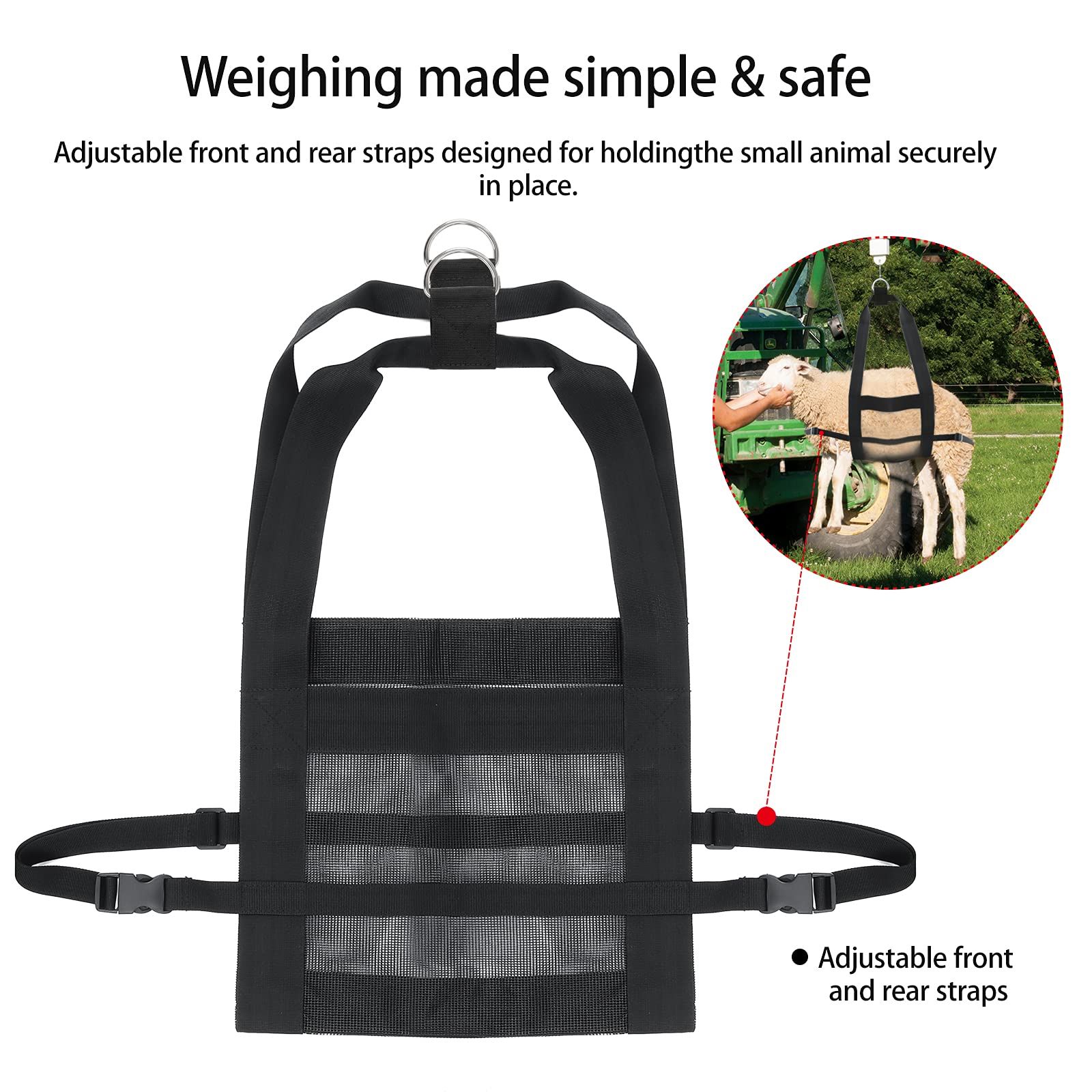 Calf Sling for Weighing Animals- Calf Scale Hanging Weight Scale Sling with view 5