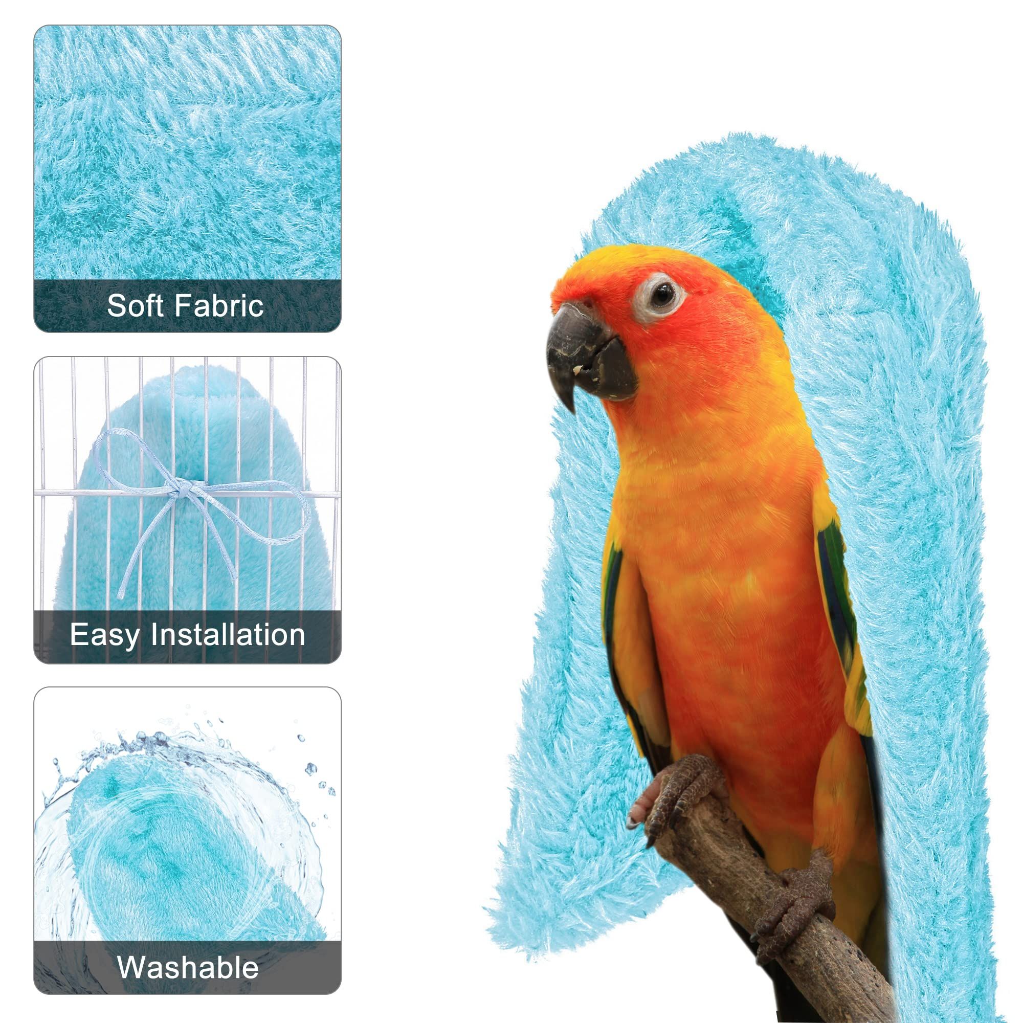 Fleece Bird Blanket Parrot Cage Snuggle Hut Warm Bird Nest House Bed Hanging view 2