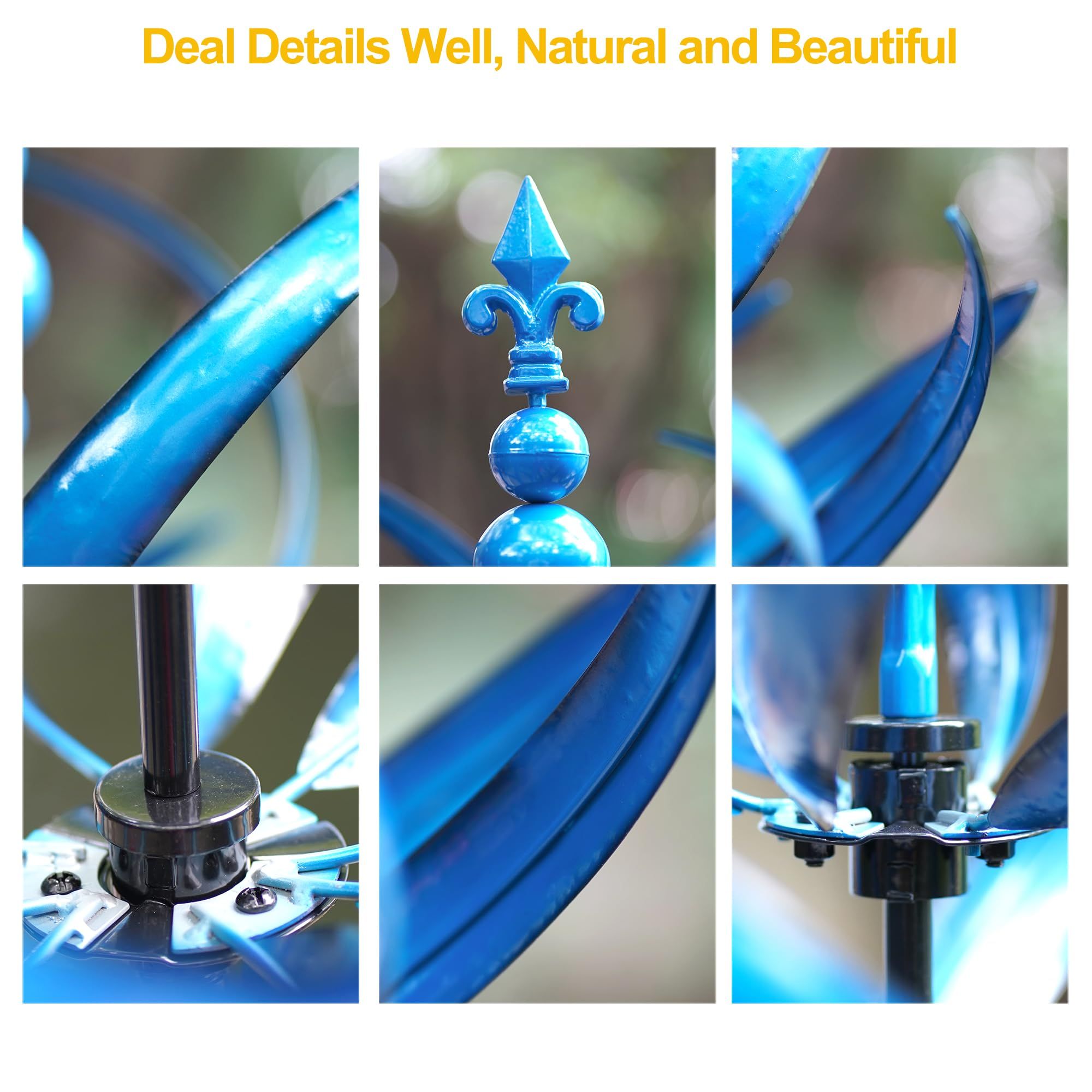 Wind Spinner for Yard and Garden - Large Metal Kinetic Wind Sculptures view 2