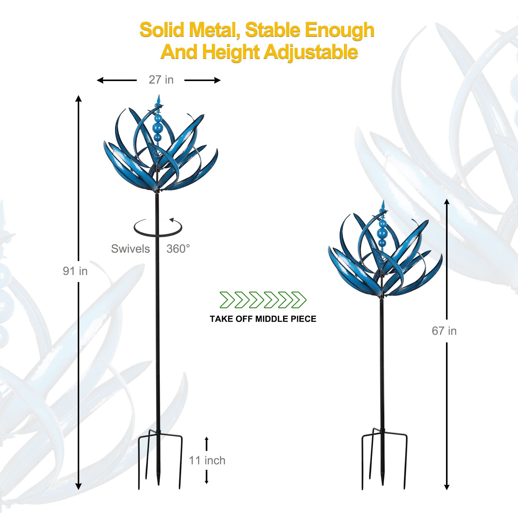 Wind Spinner for Yard and Garden - Large Metal Kinetic Wind Sculptures view 5