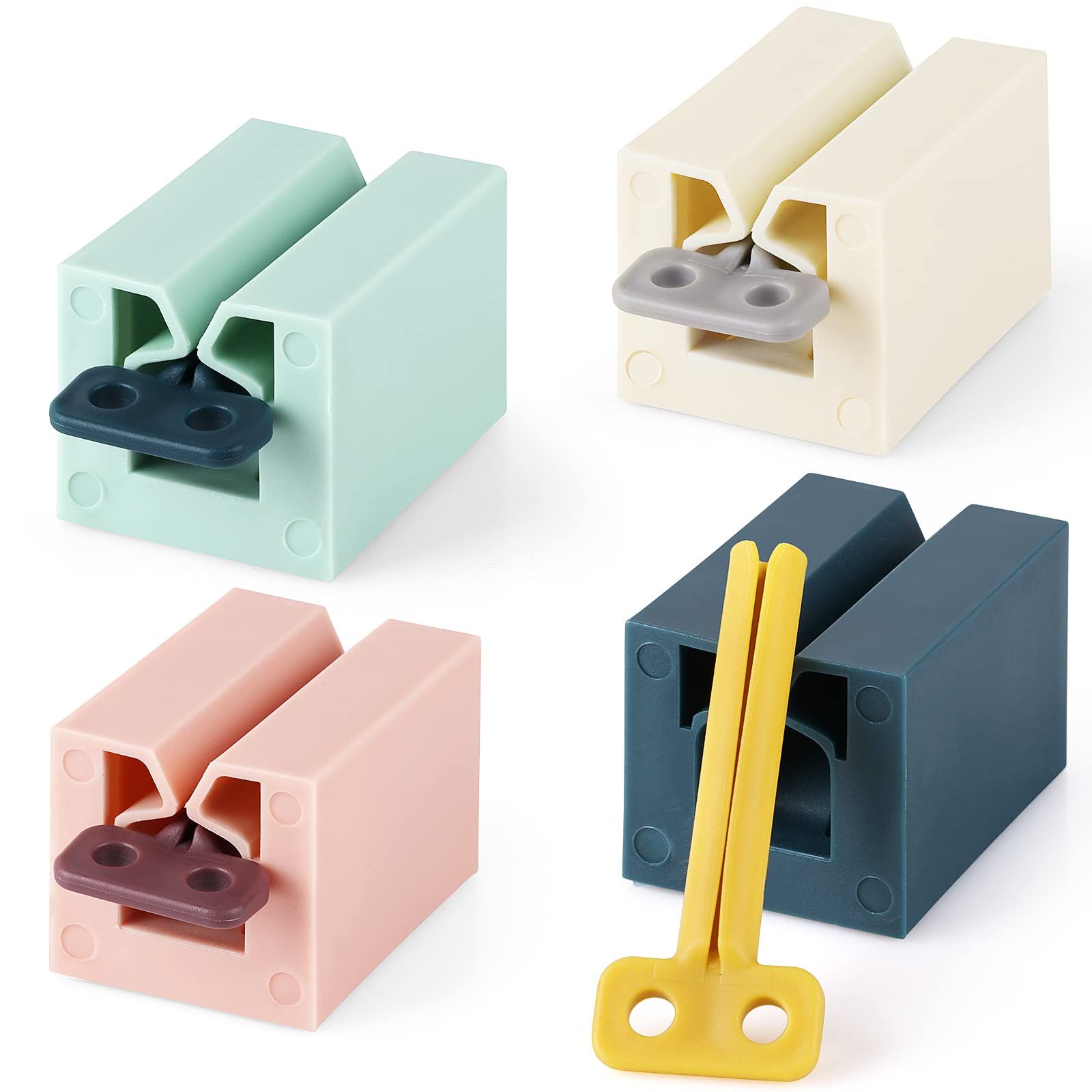 Rolling Toothpaste Squeezer Set of 4 Standing Toothpaste Holder Bathroom
