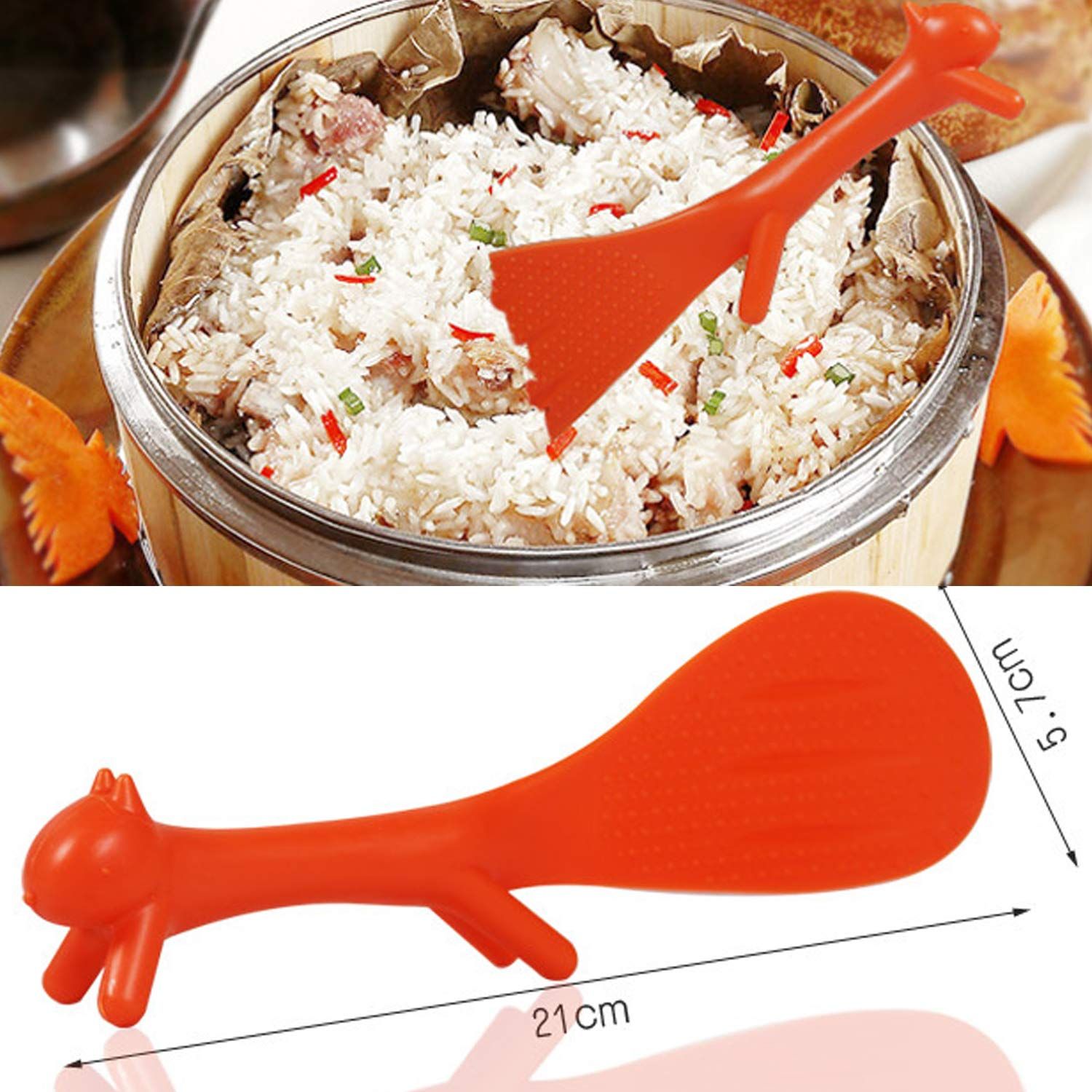 Rice Cooker Bowl Spoon Spatula Creative Home Kitchen Tool Cute Shaped Squirrel view 2