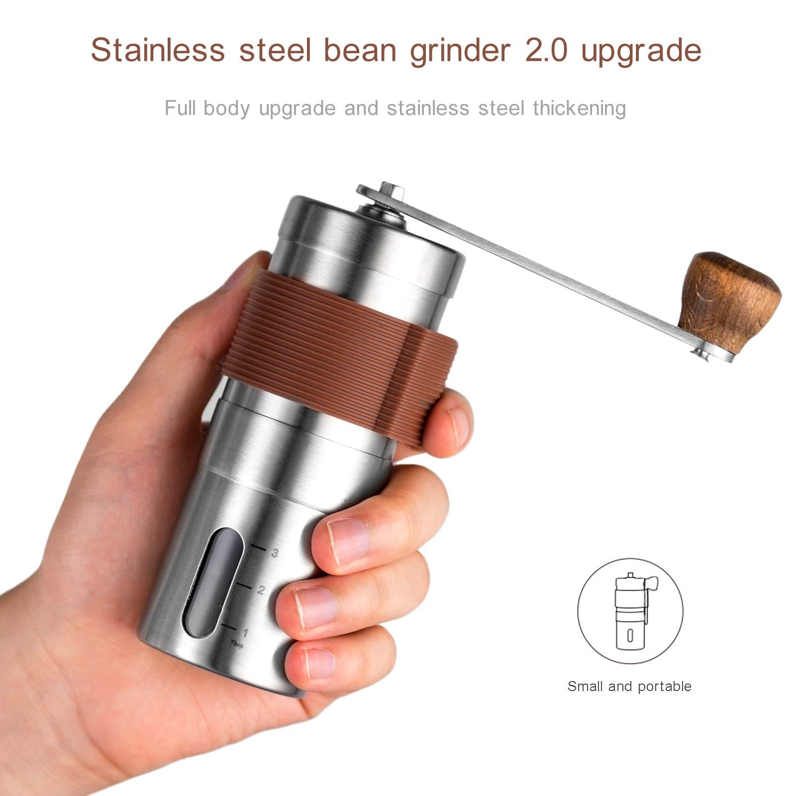 Manual Coffee Grinder, Hand Coffee Grinder, Bean Grinder, Portable Mini Coffee view 2