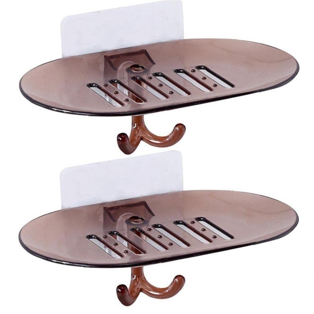 Bathroom Soap Holder Tray 2pcs No Drilling Shower Soap Box Kitchen Soap