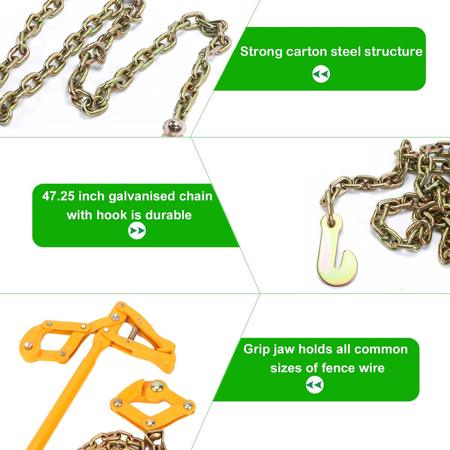 Fence Stretcher Tensioner Chain Strainer Heavy Duty Fence Puller Energiser view 4
