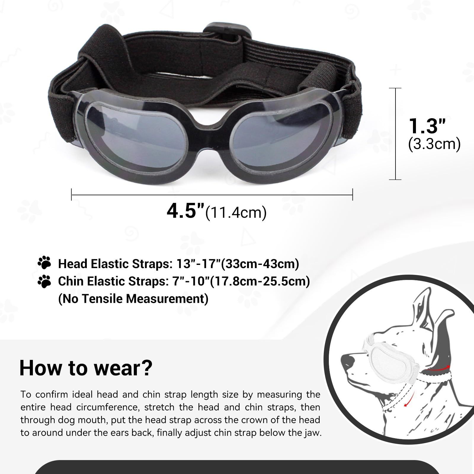 Dog Goggles Small Breed UV Lens Doggy Sunglasses for Small Dogs Eyes view 3