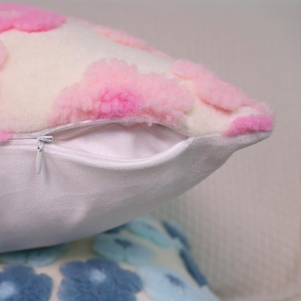 Soft Decorative Throw Pillow Covers 18x18 Cute Faux Fur Plush Pillow Covers view 4