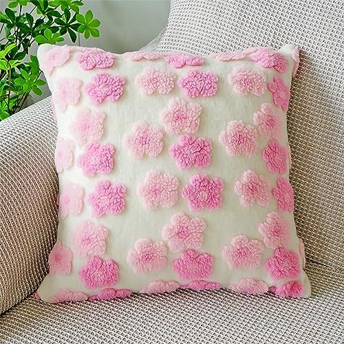 Soft Decorative Throw Pillow Covers 18x18 Cute Faux Fur Plush Pillow Covers view 5