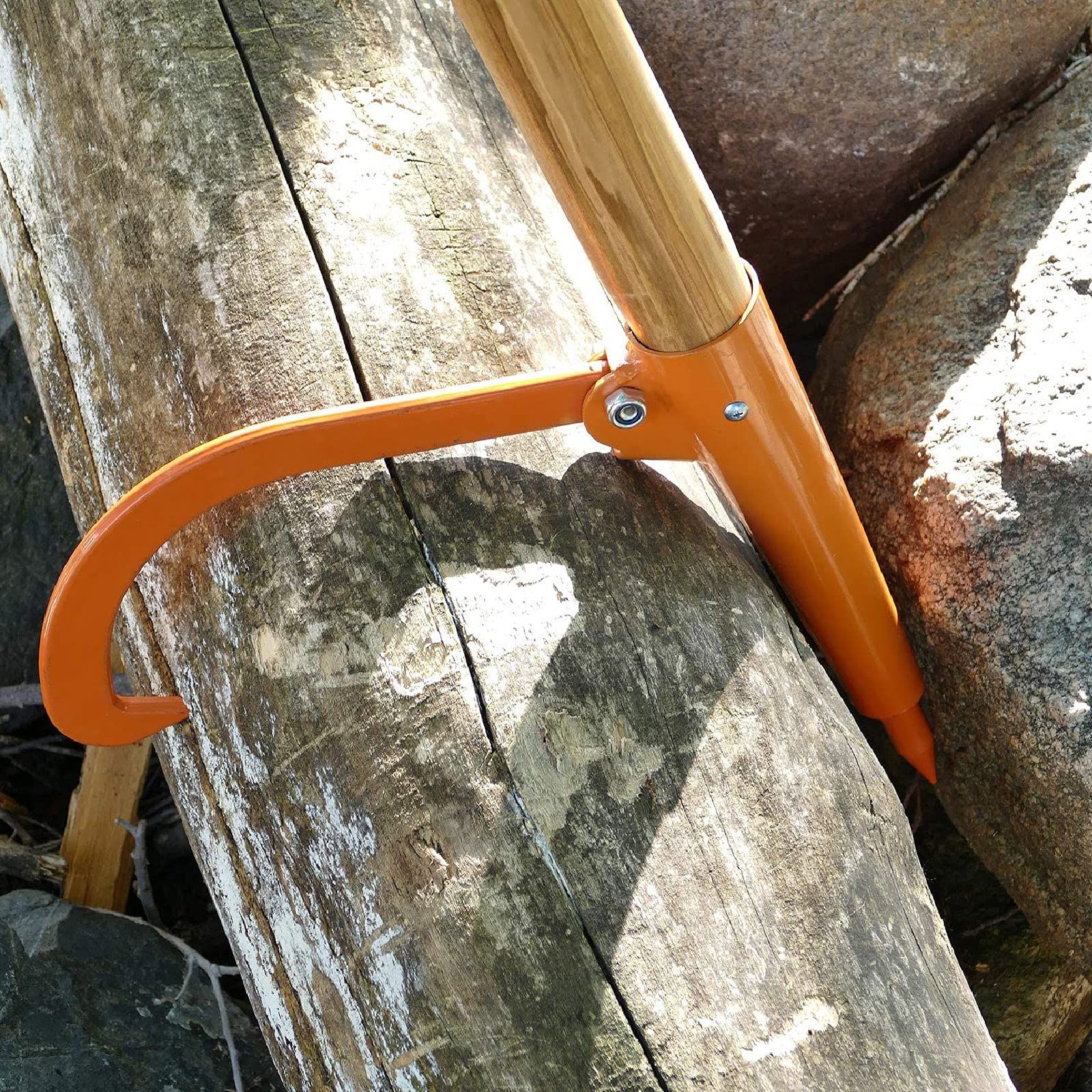 Timber Claw Hook, Carbon Steel Logging Cant Hook Log Roller Tool Useful Log view 2