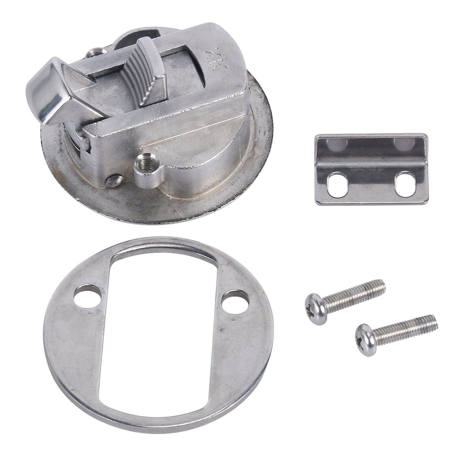 Made 2" Flush Pull Slam Latch Stainless Steel Round Pull Latch for RV Boat view 3