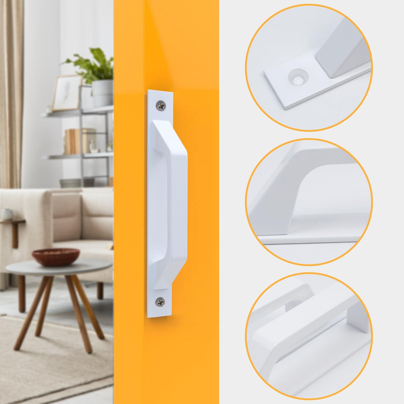 2pcs Barn Door Handle 175mm Hole Center Solid Steel Gate Handle Heavy Duty view 4