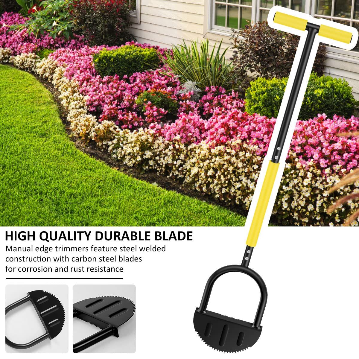 Edger Lawn Tool Garden Edger Half Moon Saw-Tooth Hand Edger Ergonomic Manual view 2