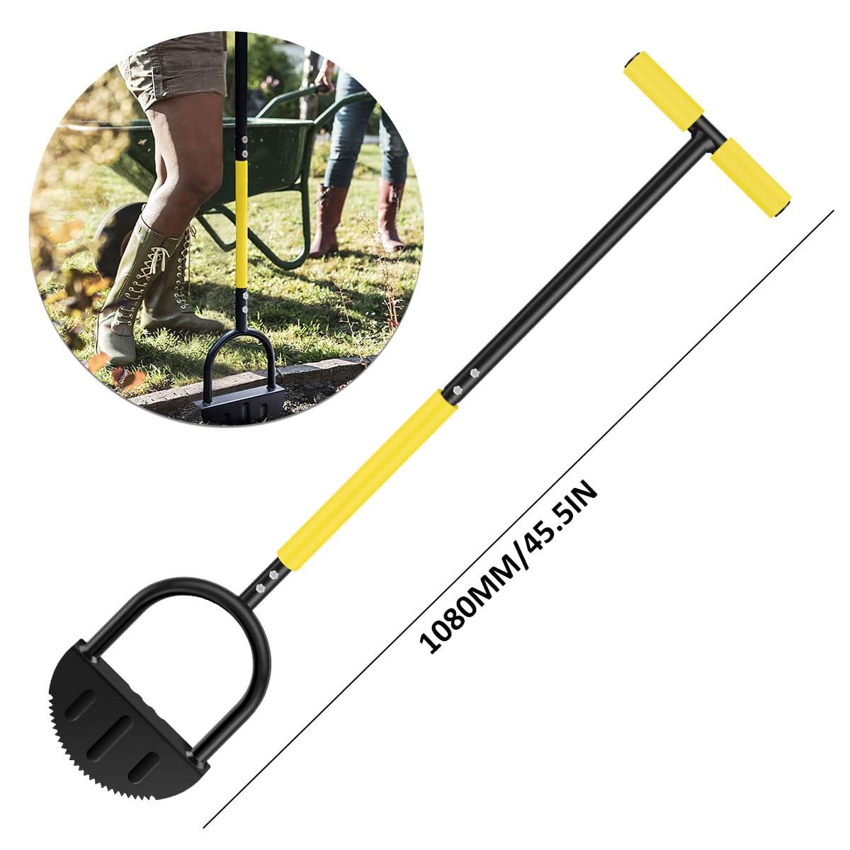 Edger Lawn Tool Garden Edger Half Moon Saw-Tooth Hand Edger Ergonomic Manual view 4