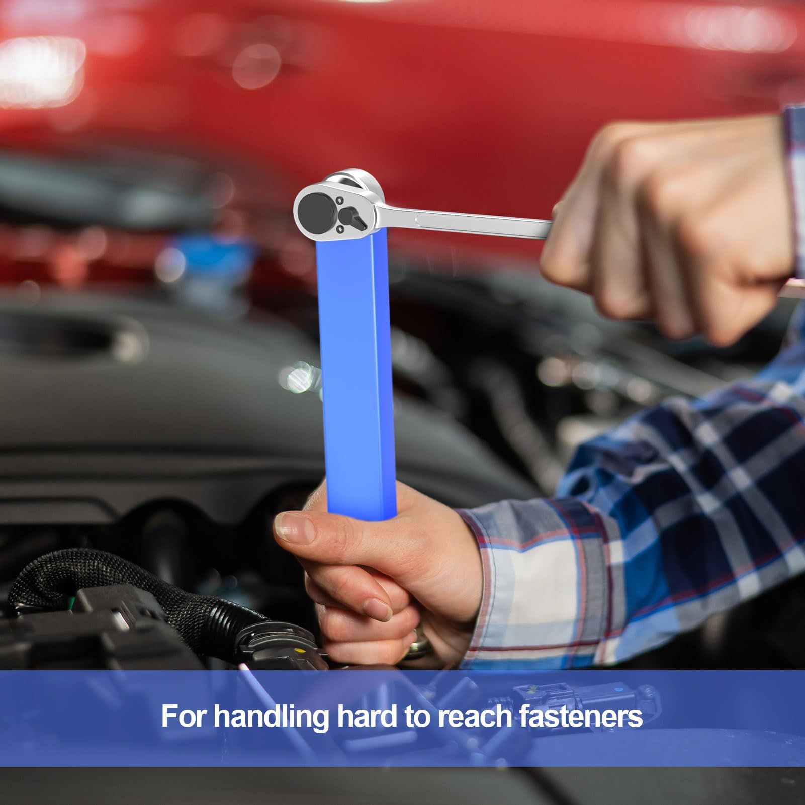 Offset Extension Wrench, Tight Reach Extension Wrench, with 1/2",1/4" and 3/8" view 5