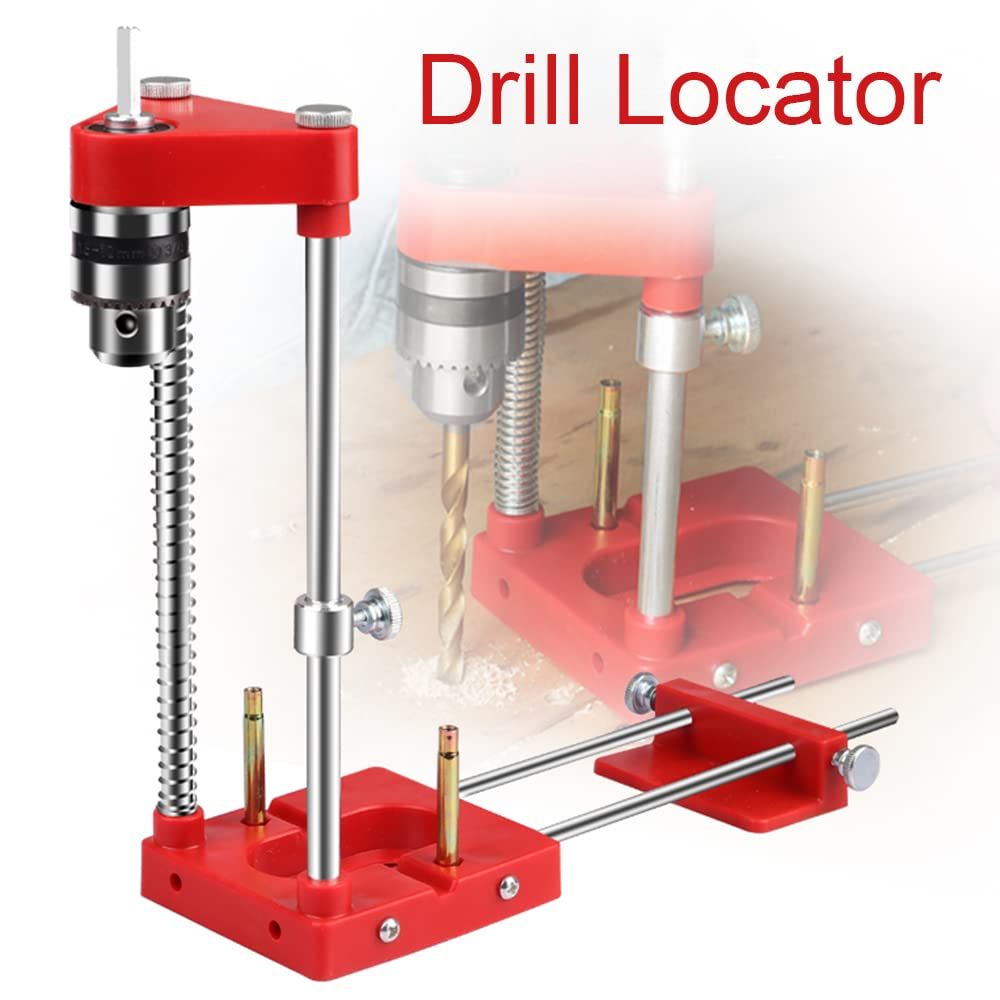 Red Convenient Drilling Locator Cabinet Hardware Woodworking Drilling Precise view 2
