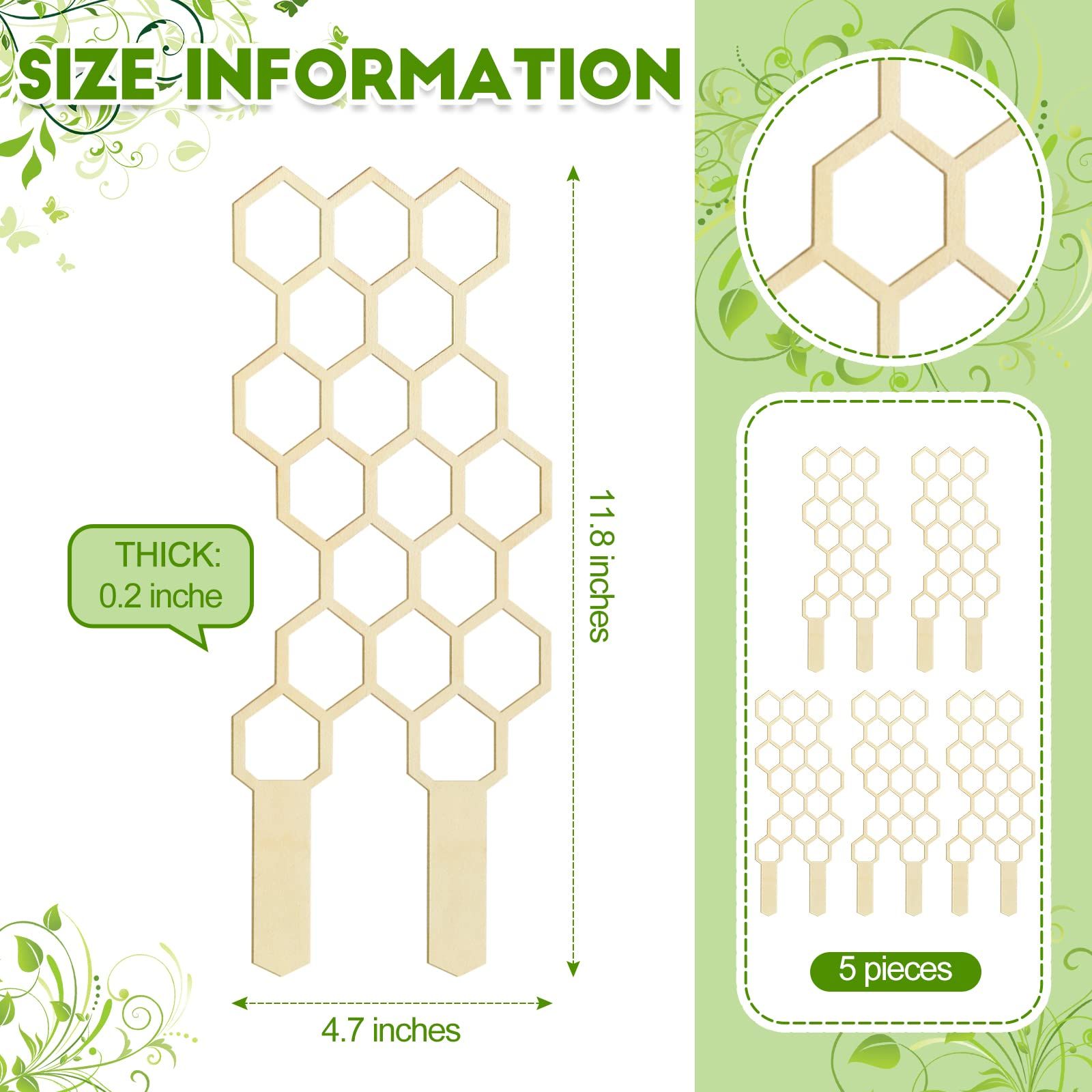 Small Wooden Trellis for Potted Climbing Plants 11.8 Inches Trellis Starter view 2