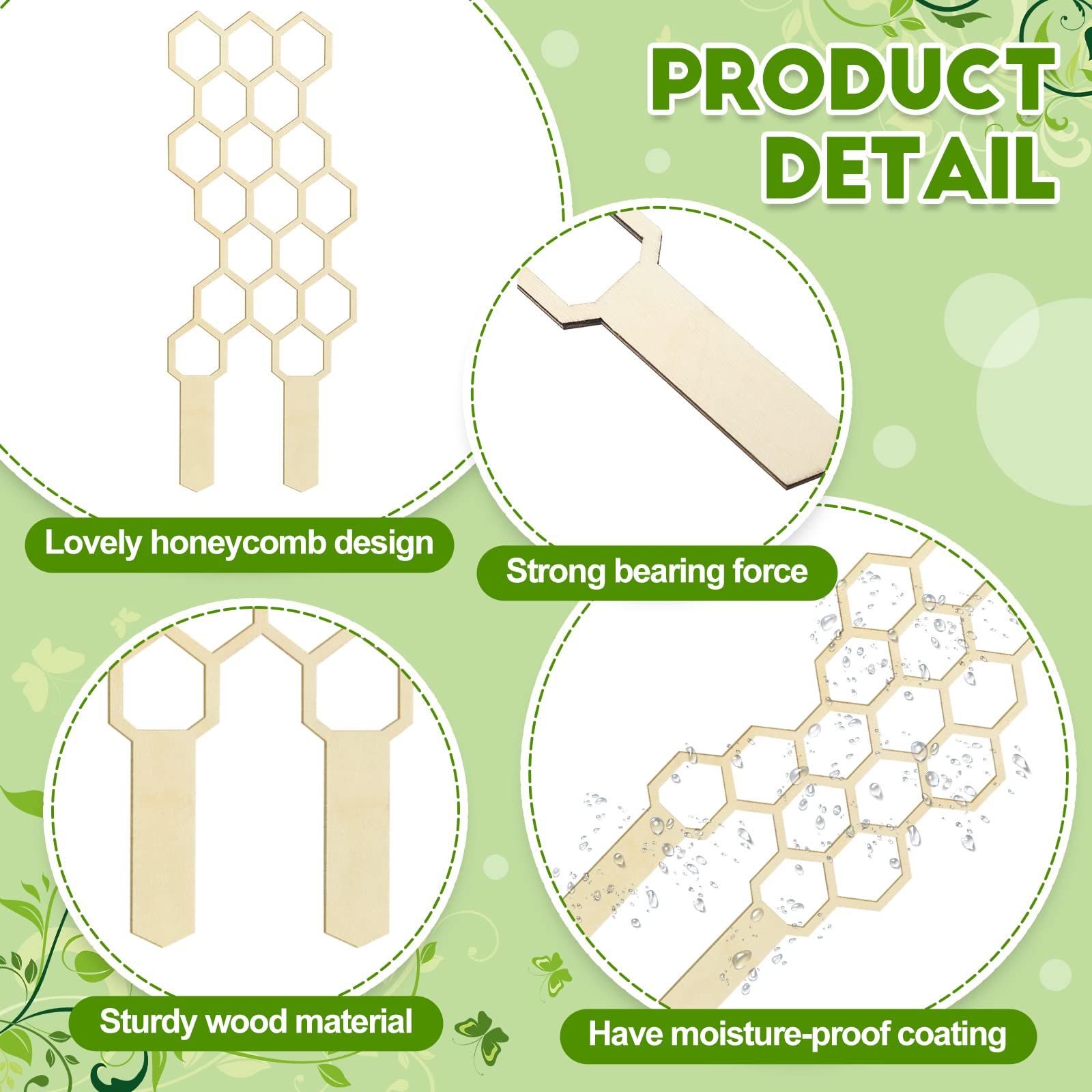 Small Wooden Trellis for Potted Climbing Plants 11.8 Inches Trellis Starter view 4