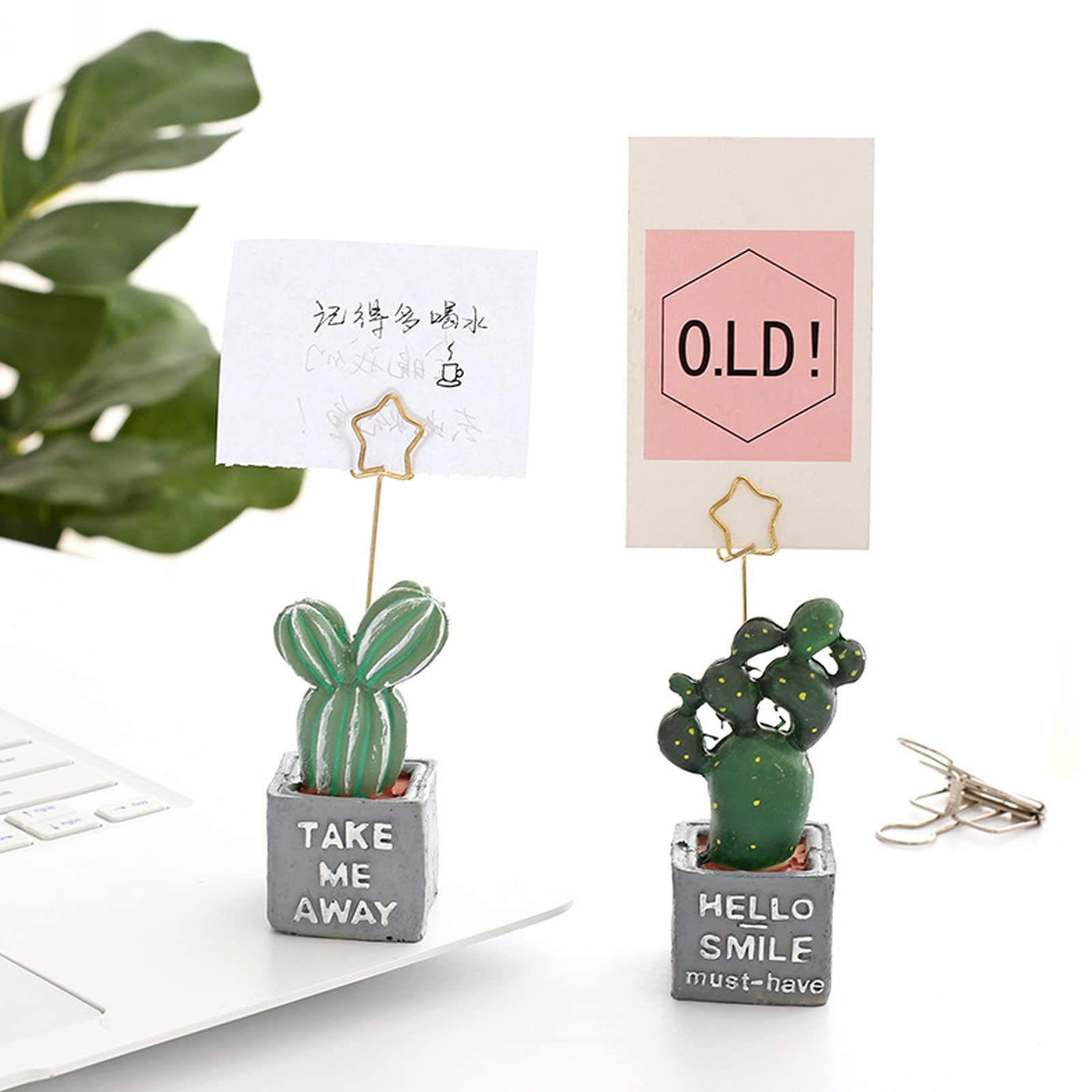 6 pcs Cute Flower Table Card Memo Holder Stand view 3