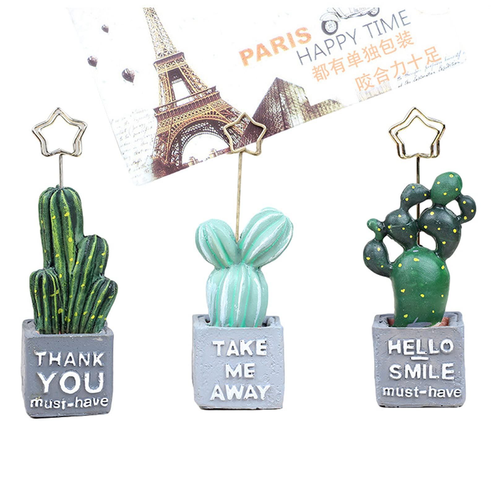 6 pcs Cute Flower Table Card Memo Holder Stand view 4
