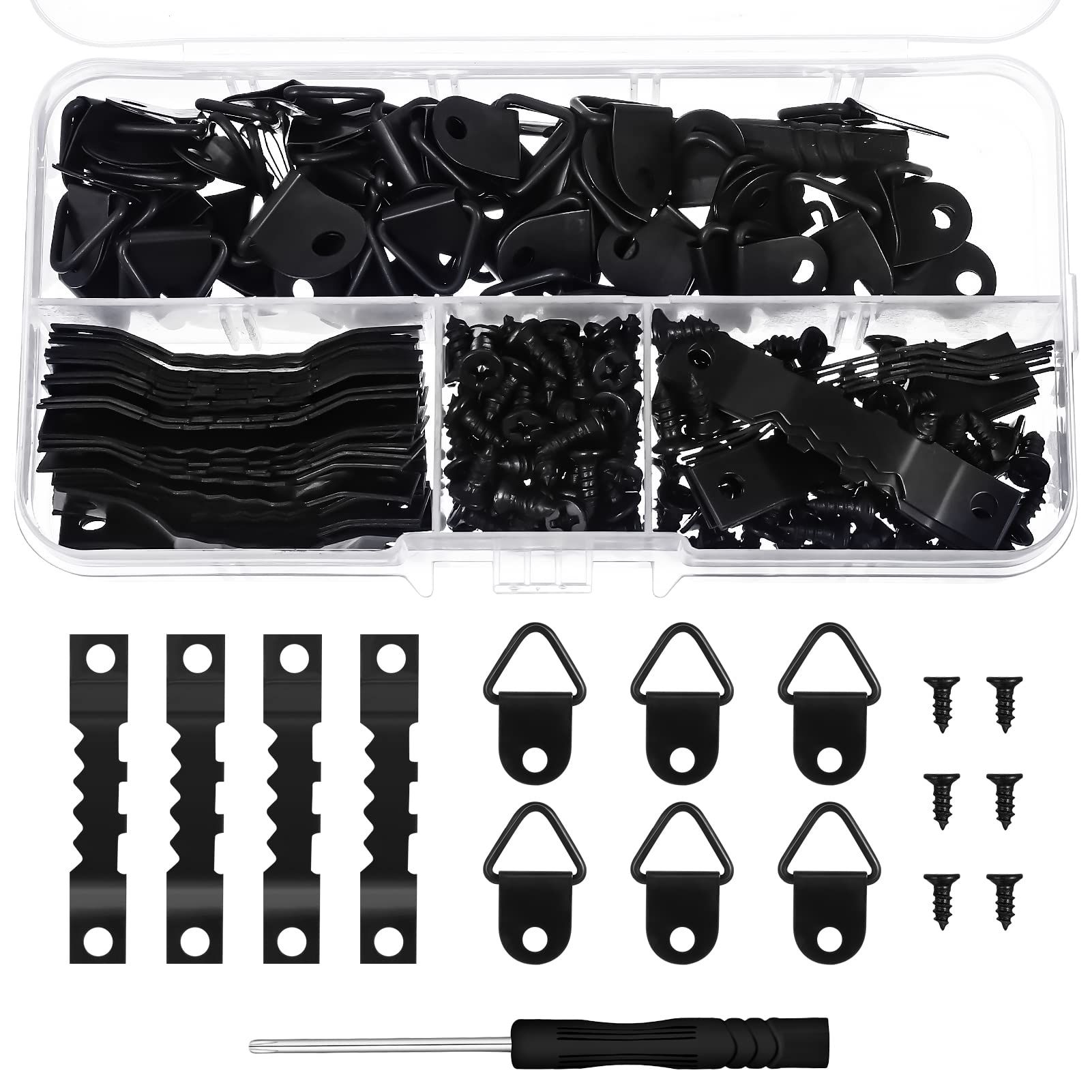 251 Pcs Picture Hanging Kit Include Sawtooth Picture Frame Hanging