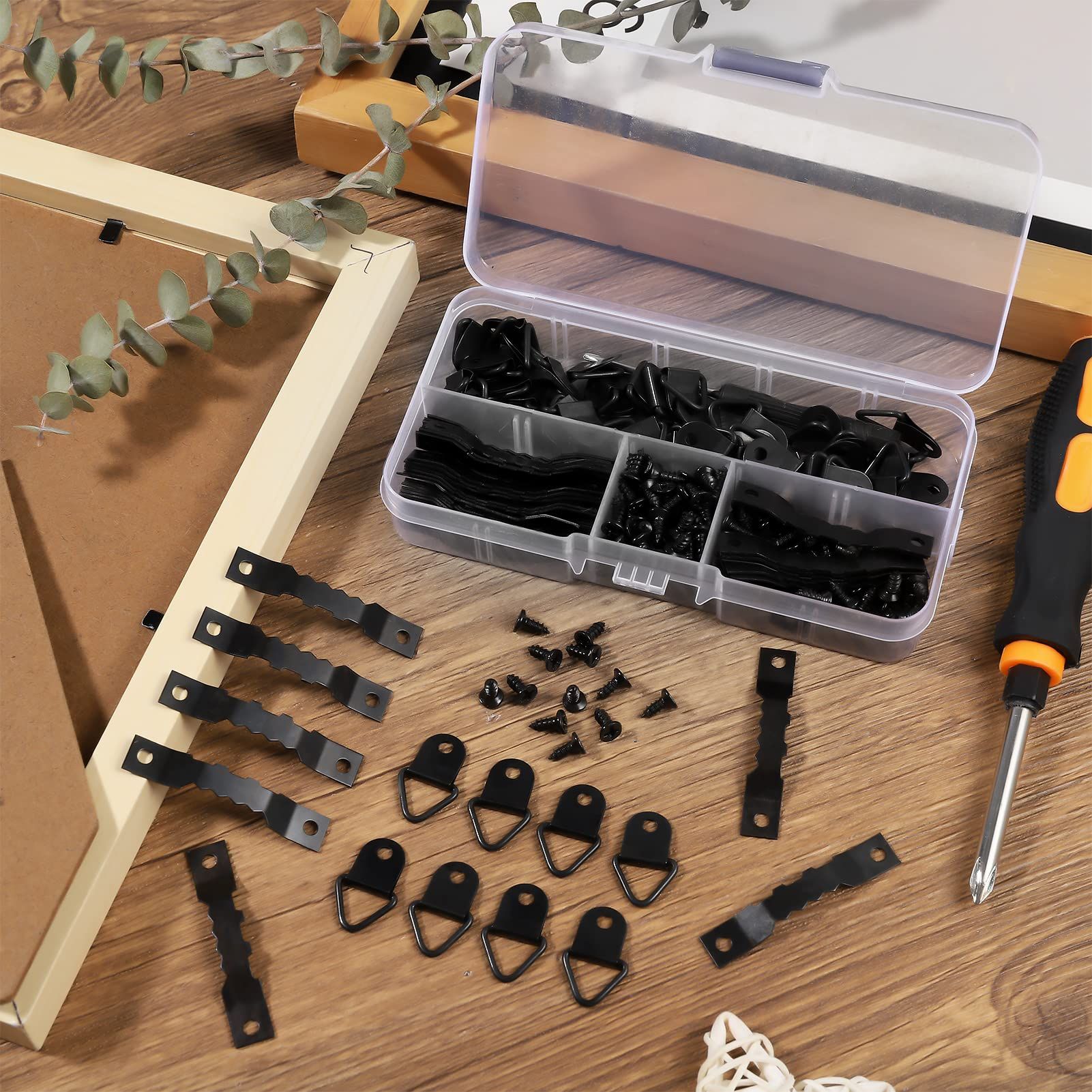 251 Pcs Picture Hanging Kit Include Sawtooth Picture Frame Hanging view 3