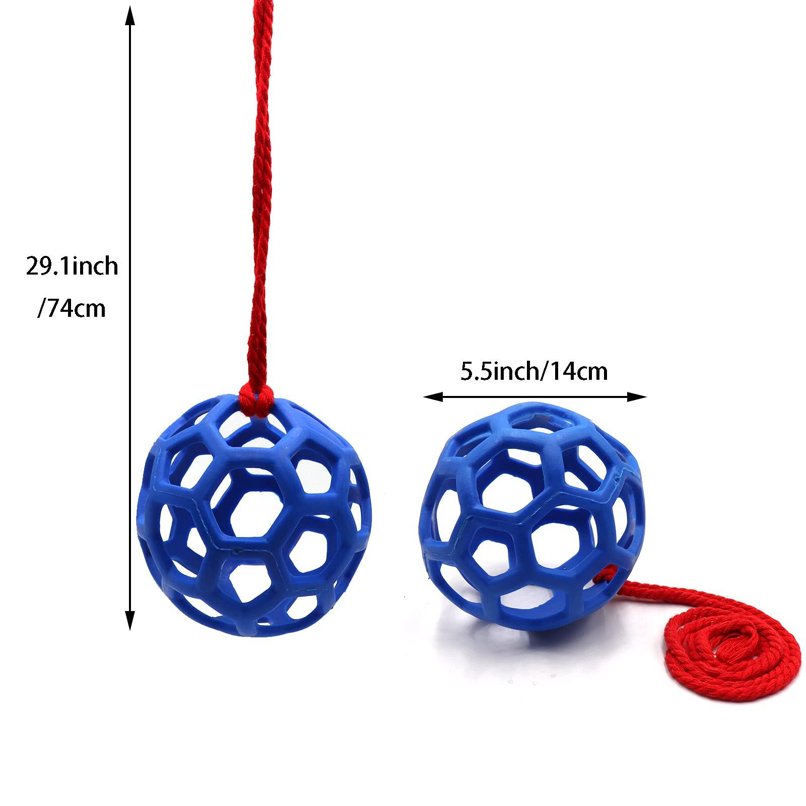 Hay Ball for Horses, Goats, Sheep, Stress Relief, Pack of 2 (Blue) to keep the view 5