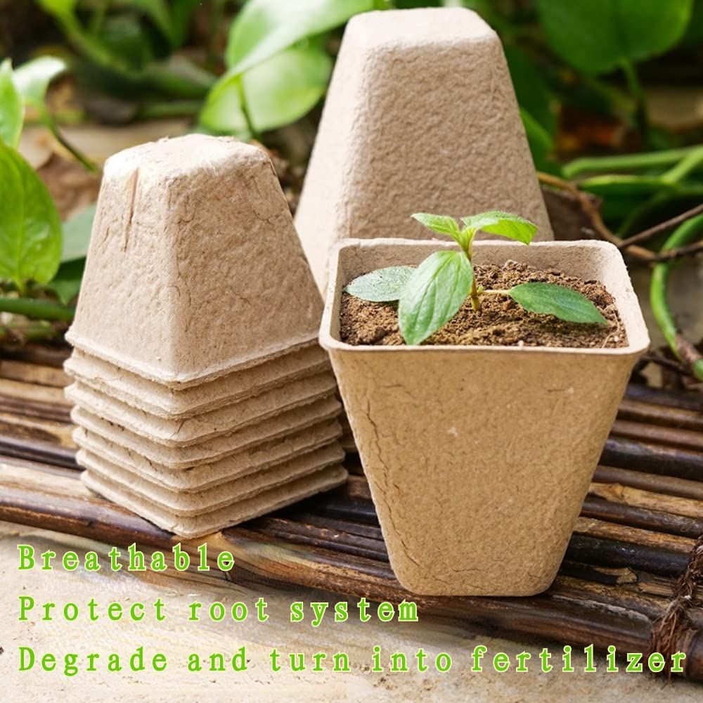 Peat Pots for Seedlings 2.4inch Plant Nursery Pots Biodegradable Seed Starter view 4