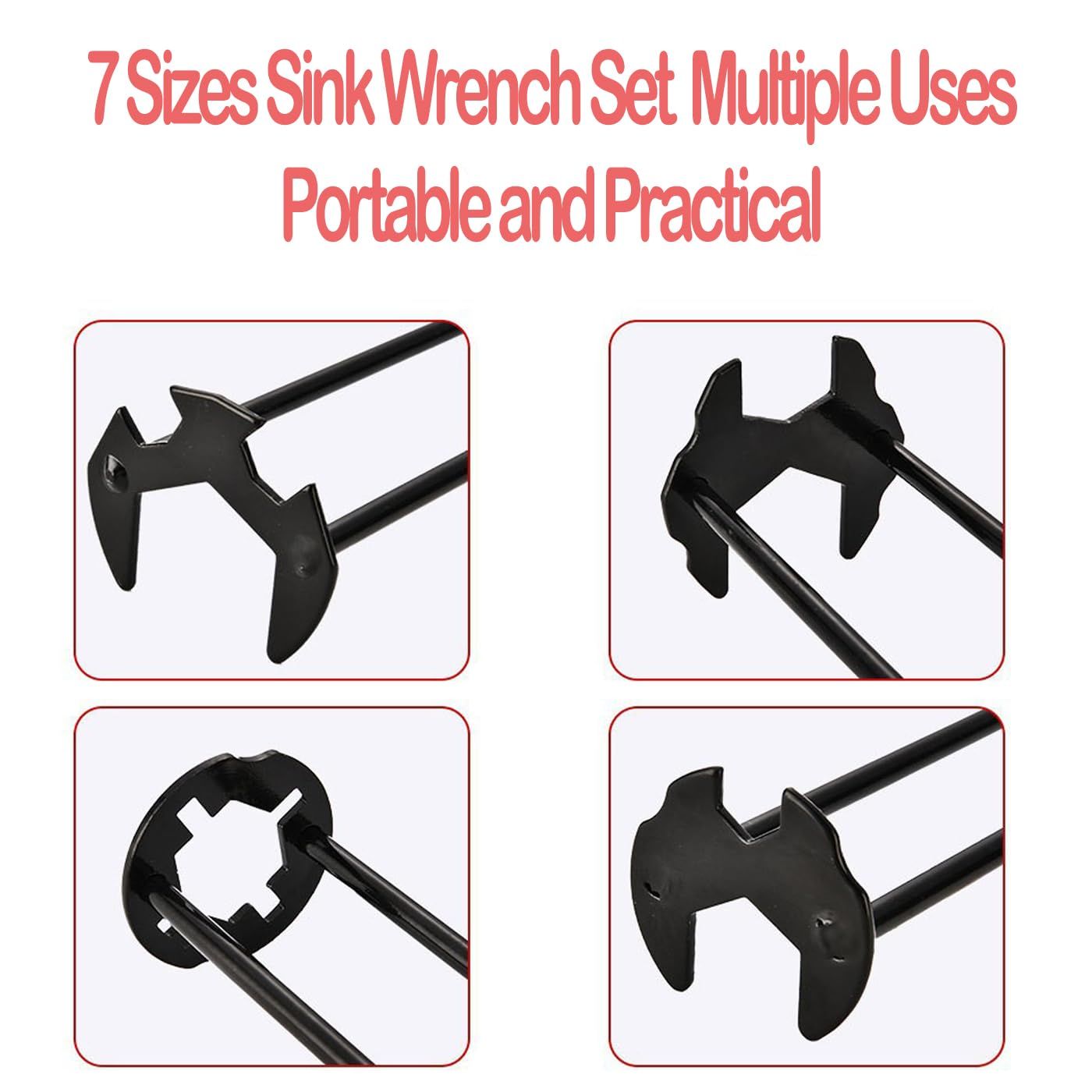 2Pcs Multifunctional Basin Wrench view 3