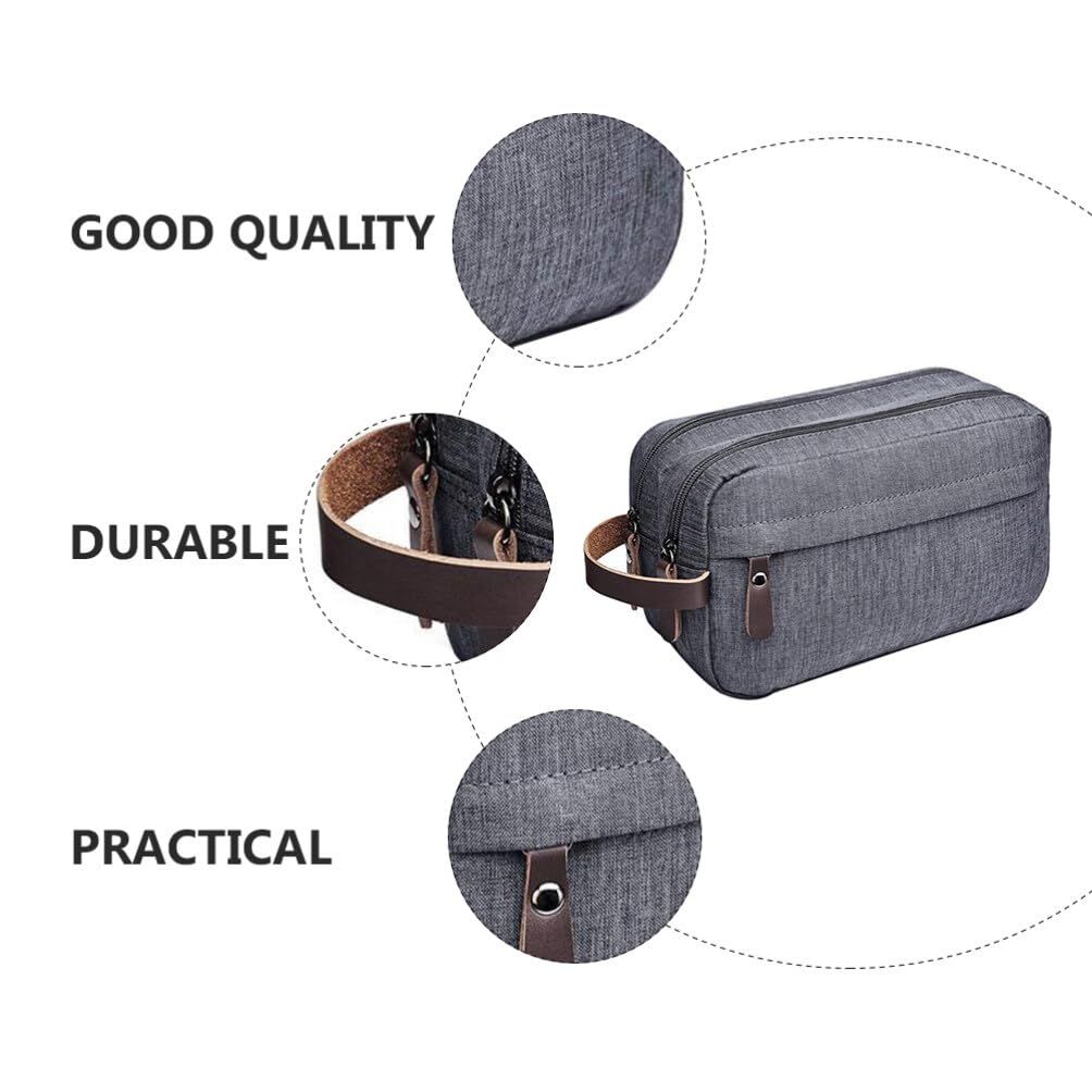 Canvas Toiletry Bag Men Travel Toiletry Bag 3.5x5.9x9.8 inch Shaving Bags Kit view 5