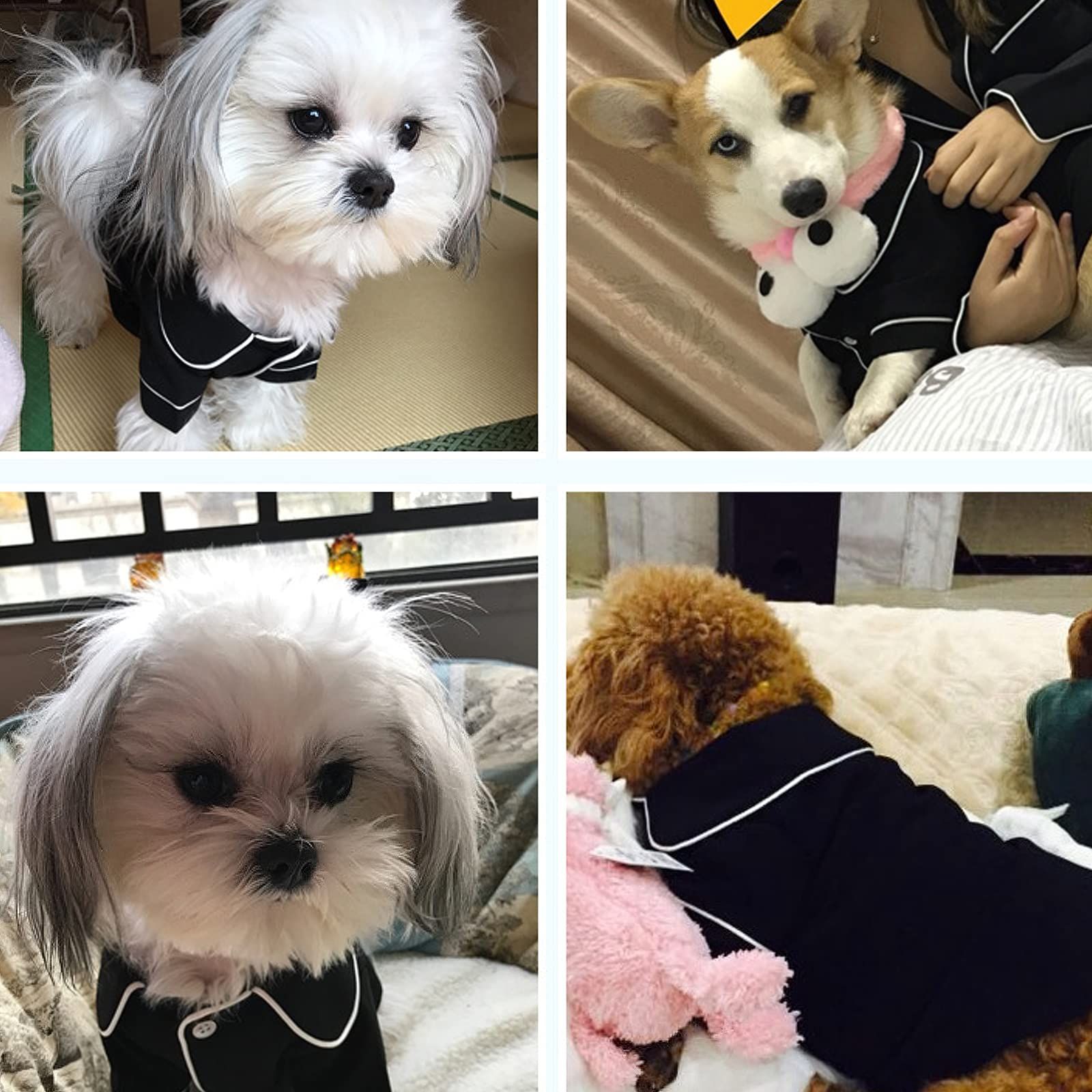 Baby black Dog Pajamas for Girl Small Medium Dogs view 3