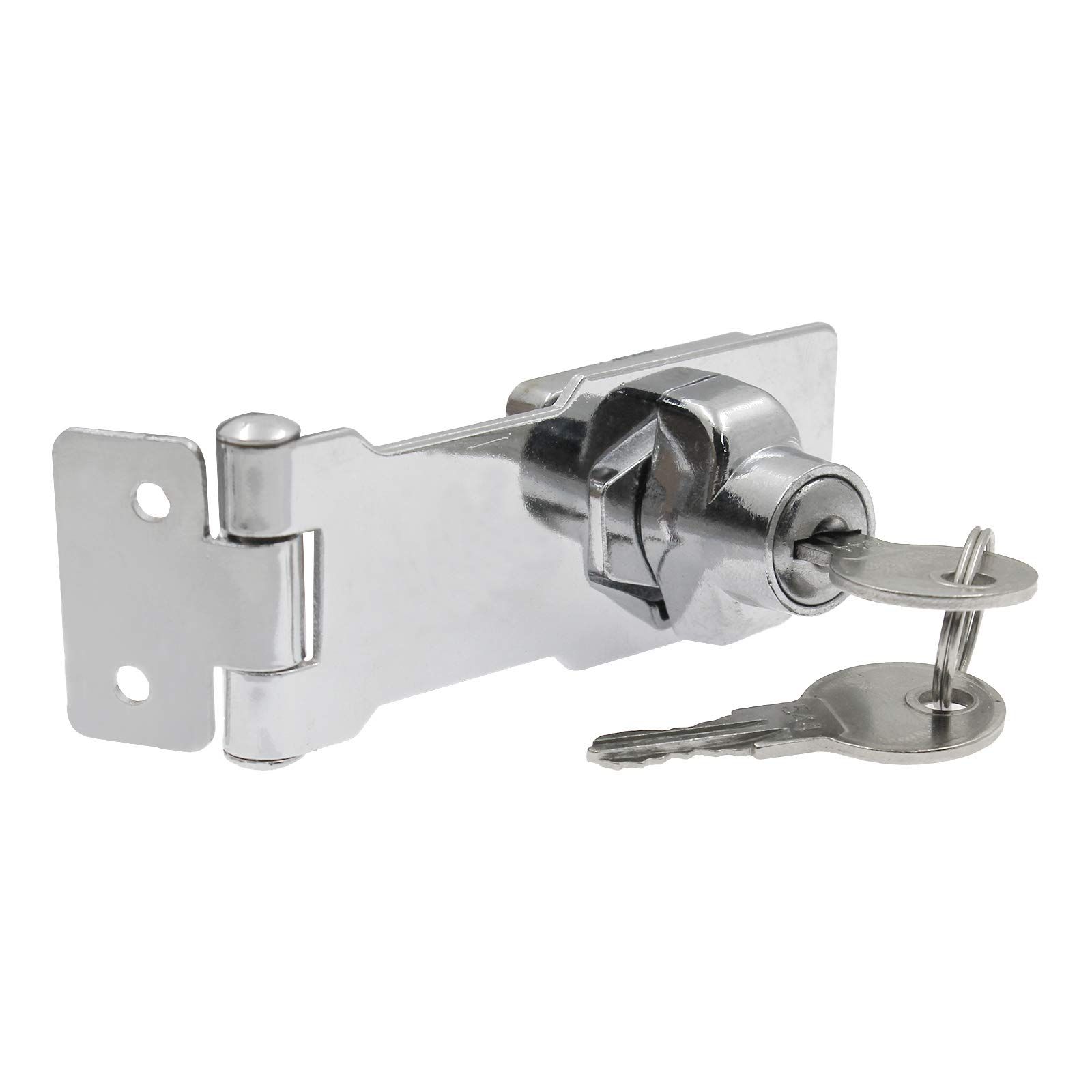 2Pcs Keyed Hasp Locks 3 Inch Twist Knob Keyed Locking Hasp view 2