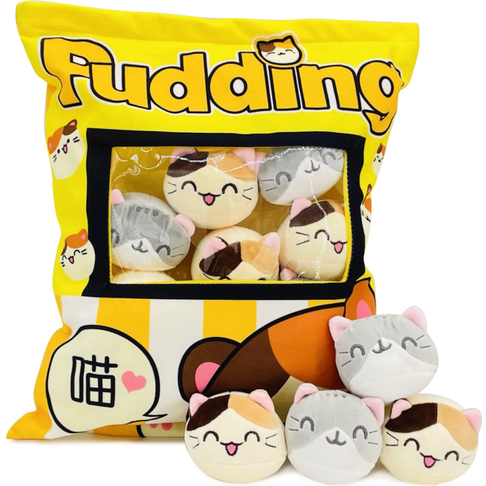 Cute Plush Pillow, Removable Fluffy Animal Kitten Dolls, Soft Animals Stuffed — image 1
