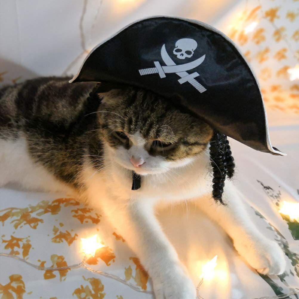 Skull Hat Delicate Pirate Design Hat Pet Halloween Hat Pet Dog Hat Decoration view 5