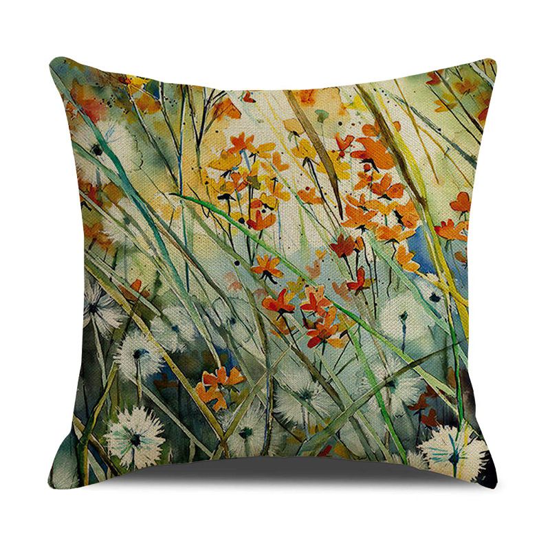 4 Pack Outdoor Waterproof Throw Pillow Covers 18x18 Inch Linen Garden Cushion view 2