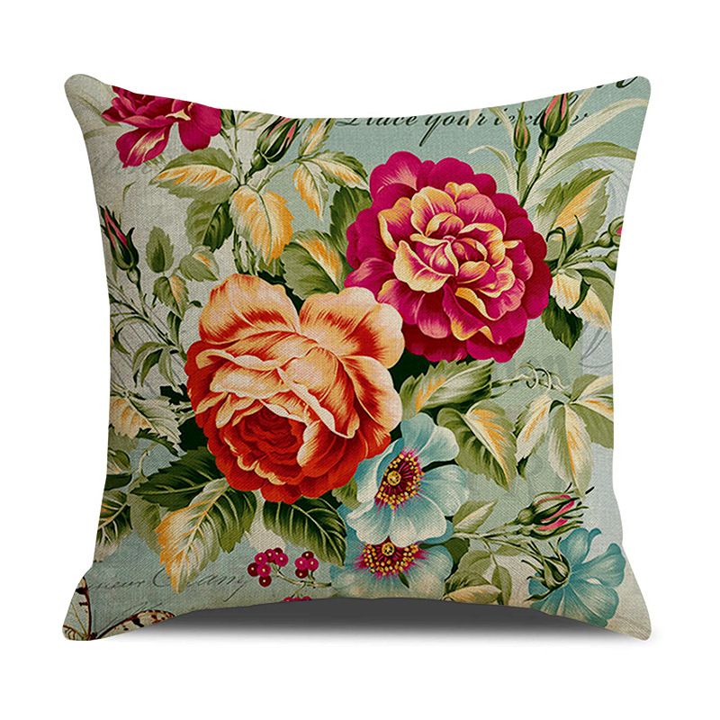4 Pack Outdoor Waterproof Throw Pillow Covers 18x18 Inch Linen Garden Cushion view 5