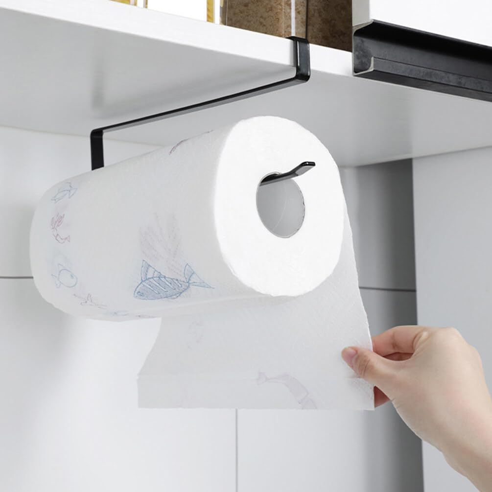 Paper Towel Holder Dispenser Under Cabinet Paper Roll Holders (NO Drilling)