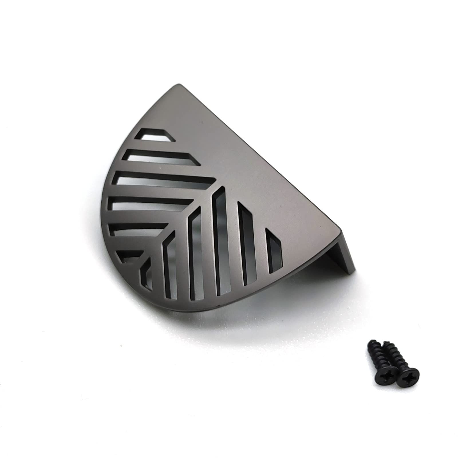 Solid Cabinet Handle Knob Edge Pulls Drawer Leaf Shape Pull Handle for Dresser view 2