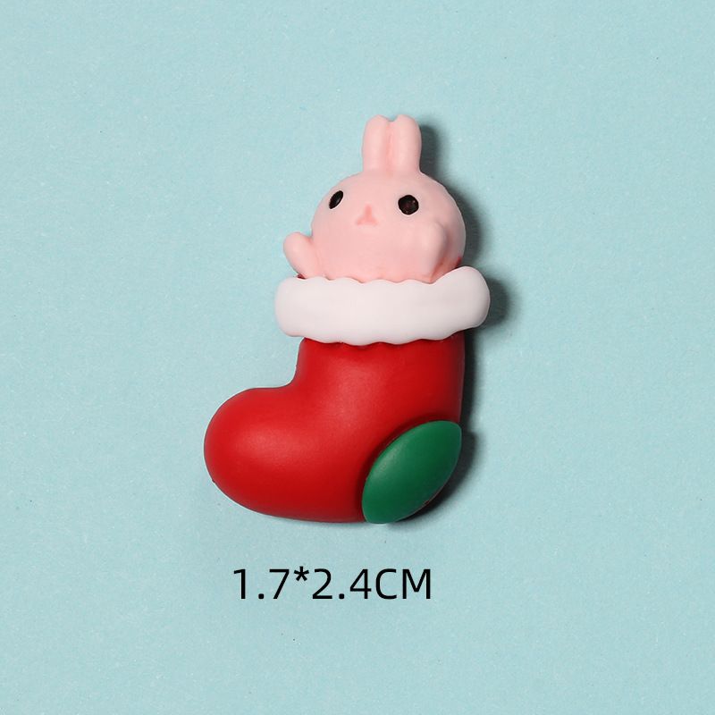 Christmas Embellishments Winter Cartoon Xmas Tree Gift Flatback Resin for view 5