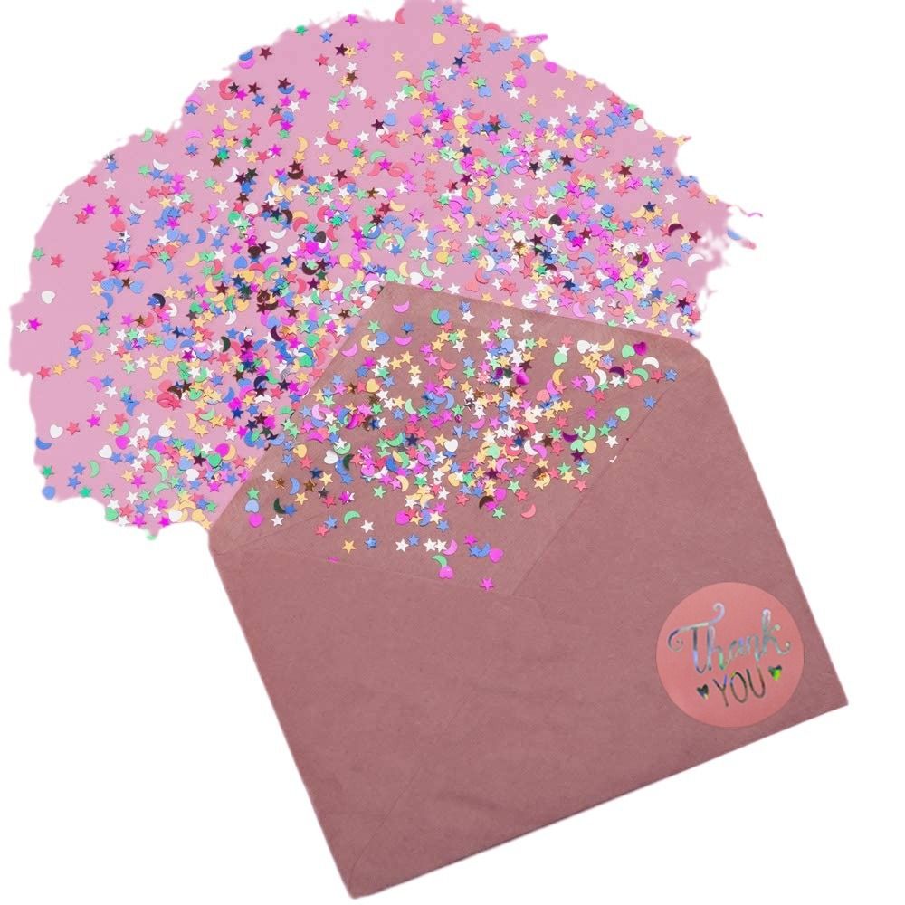 Pink Silver Thank You Stickers in1.5" in 1 Roll for Festival Cards Floral Bouquets view 4