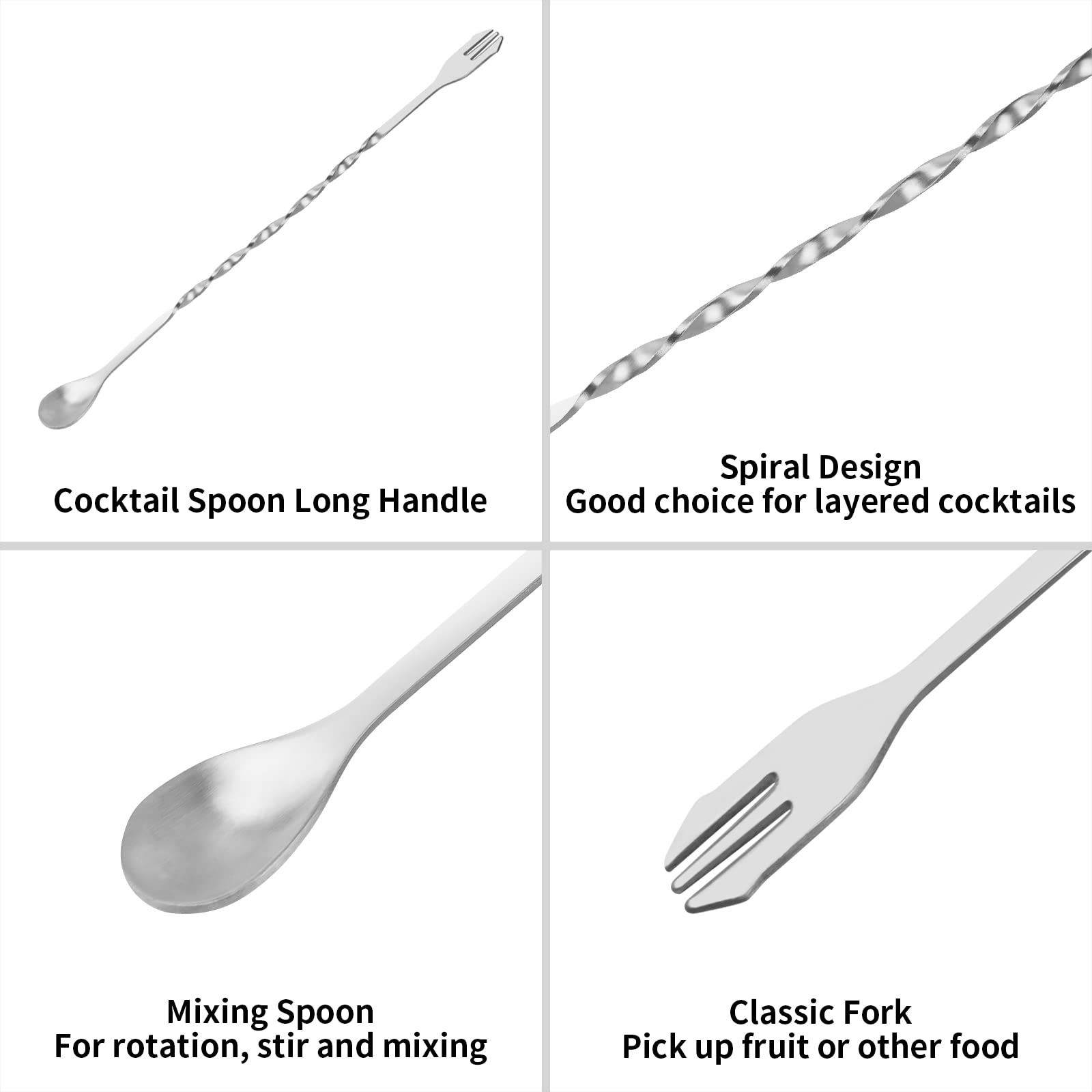 10" Spoon Cocktail Mixing Spoon view 3