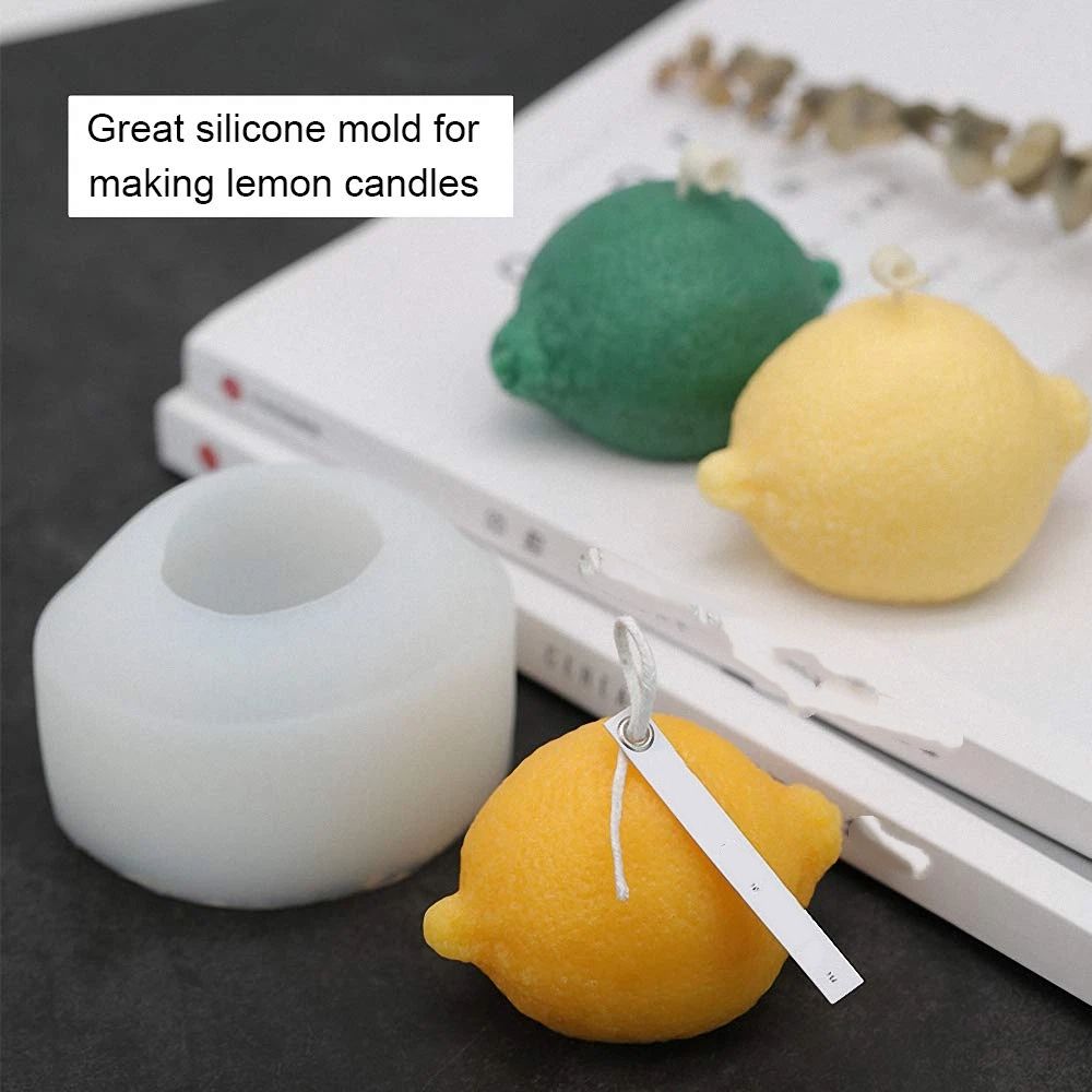 3D Lemon Silicone Soap Mold for Homemade Soap Making Lime Silicone Chocolate view 2