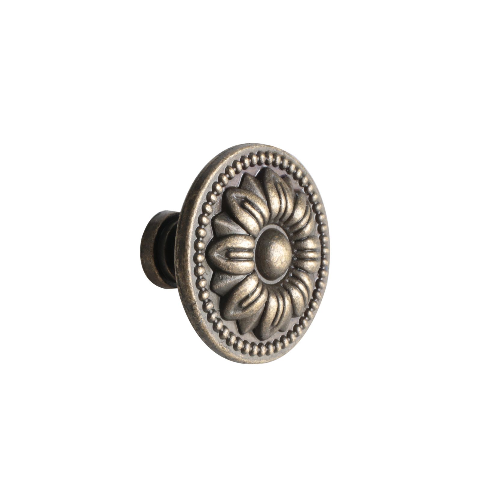Antique Bronze Floral Drawer Knob Dresser Pull Cabinet Knob Kitchen Door Knob view 2