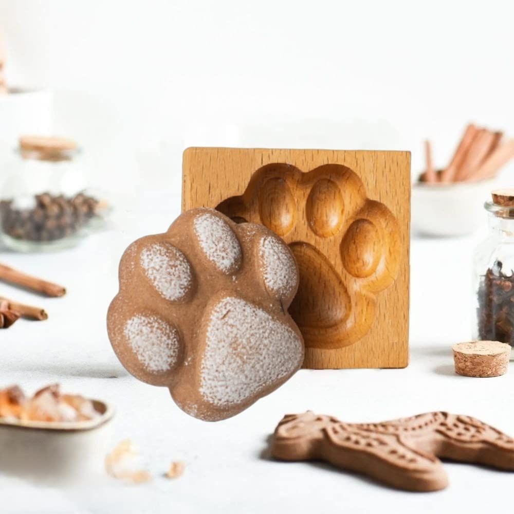 Wooden Cookie Molds, Carved Wooden Biscuit Mold Baking Cookie Mold Wooden view 5