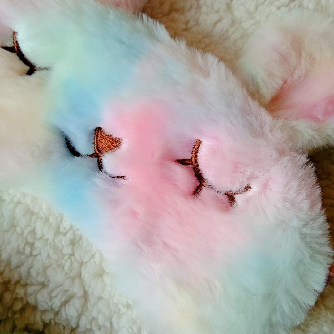 Cartoon Animal Cute Sleep Mask for Women Eye Shade Blindfold Rainbow Rabbit view 5