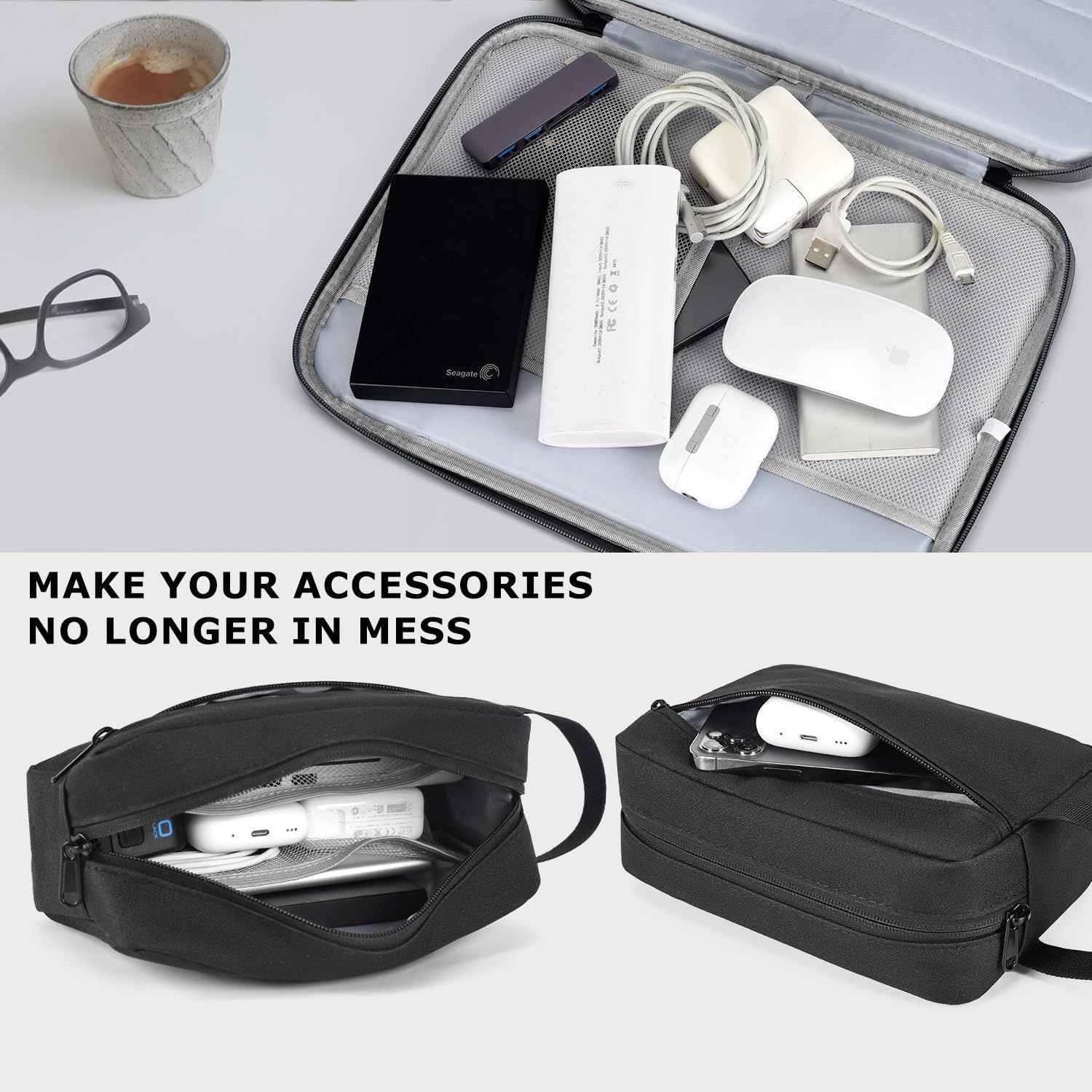 Water-resistant Shaving Bag for Toiletries Accessories view 4