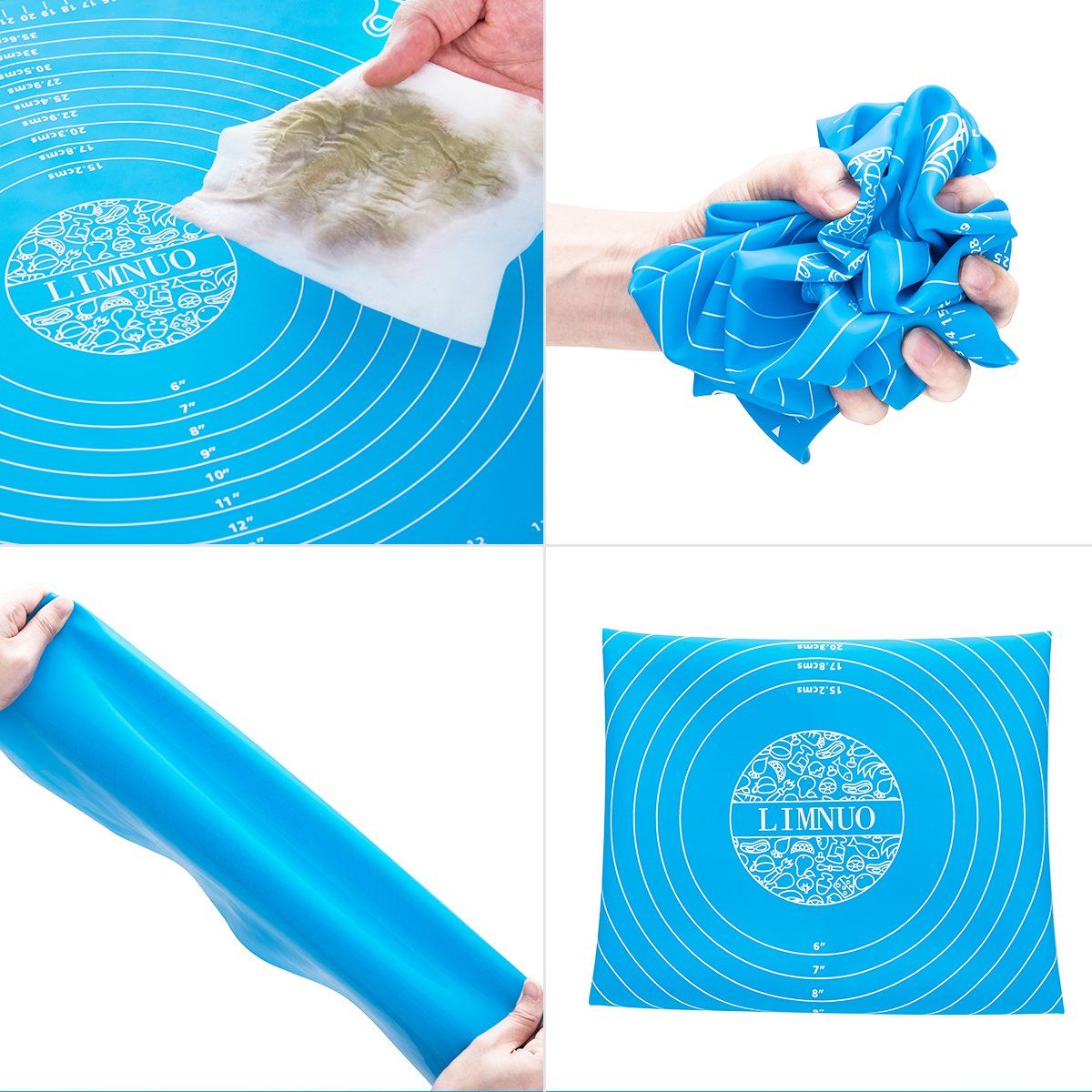 Silicone pastry pad super thick non stick baking pad non stick rolling dough view 5