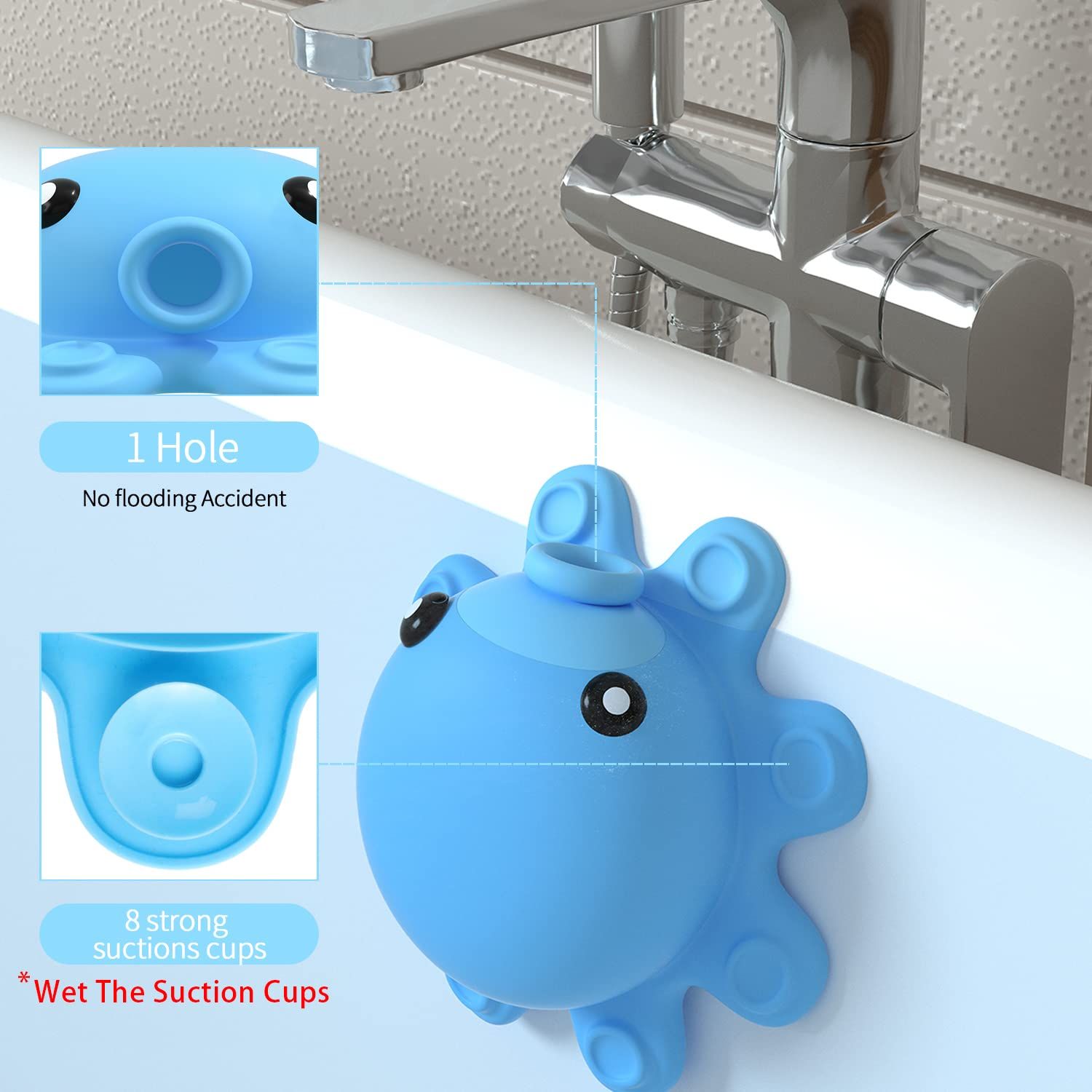 Silicone Bathroom Overflow Drain Cover view 2