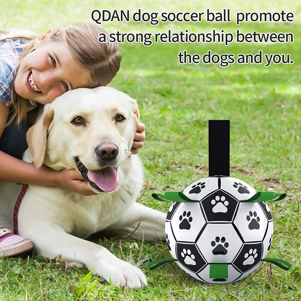 Dog Toys Soccer Ball with Straps view 2